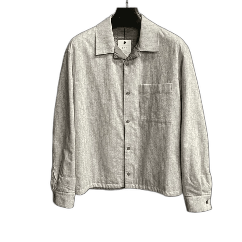 Dior Logo Print Light Gray Jacket