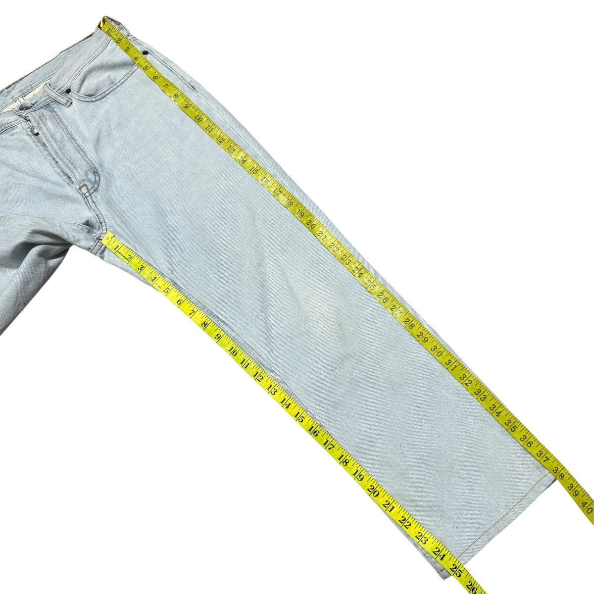 Acne Studios Acne Studios Log Lt Blue Denim Baggy Jeans Lightwash Size US 32 / EU 48 - 16 Thumbnail