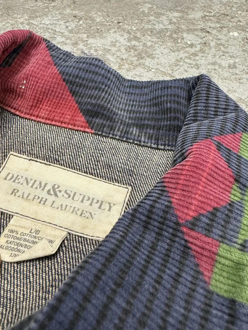 Polo Ralph Lauren × Vintage 1990s Ralph Lauren Faded Blue Denim Indian Jacket Size US M / EU 48-50 / 2 - 11 Thumbnail