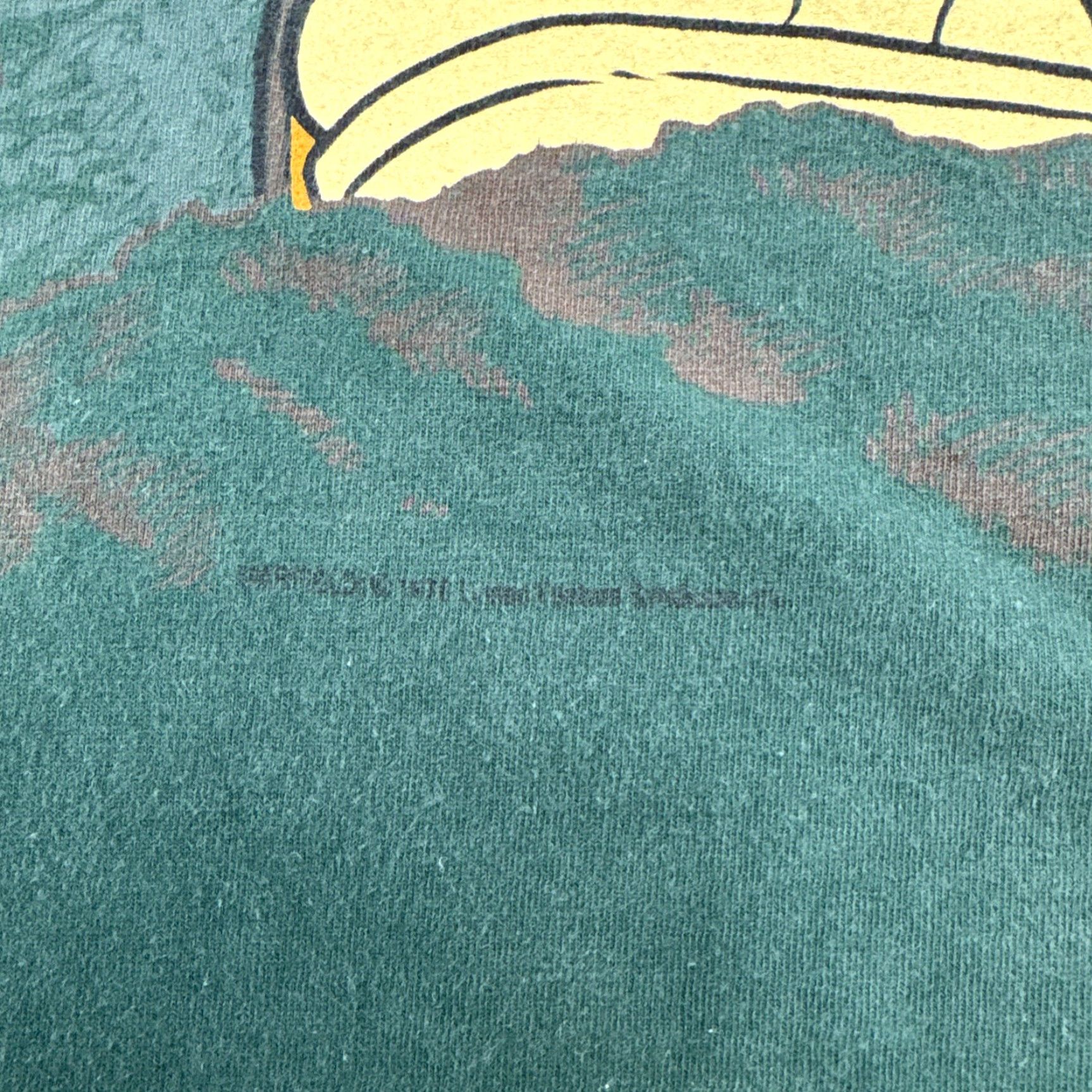 Vintage VINTAGE Garfield 90s Cartoon T-Shirt Green One Size Mens Unisex Adults Ross International Short Sleeve Crew Neck Cotton Graphic Print Tee Size US M / EU 48-50 / 2 - 3 Thumbnail
