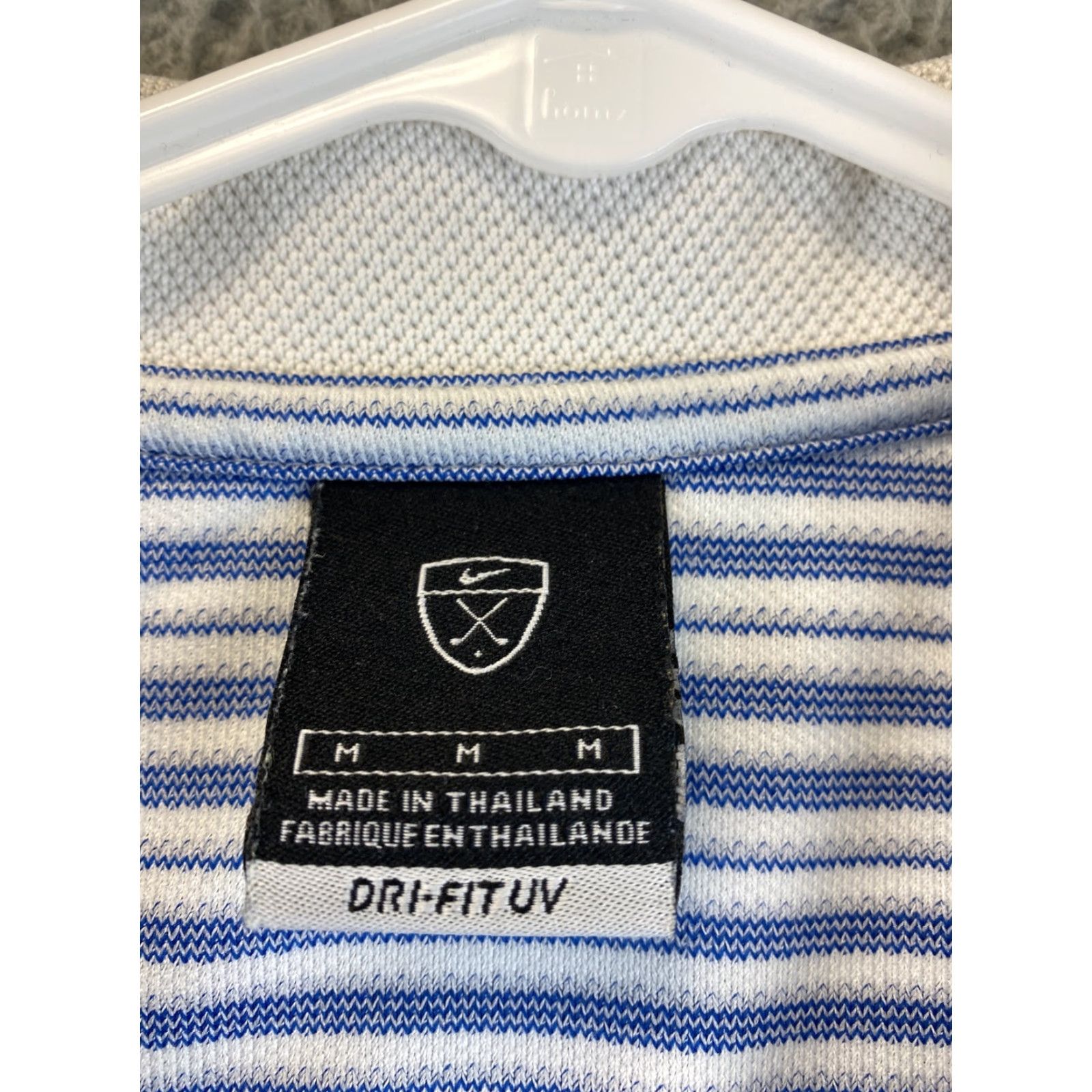 Nike Nike Dri-FIT Polo Shirt Mens Golf Blue M - Short Sleeve, 100% Polyester, Dri-Fit, Striped, Breathable, Lightweight Size US M / EU 48-50 / 2 - 4 Thumbnail