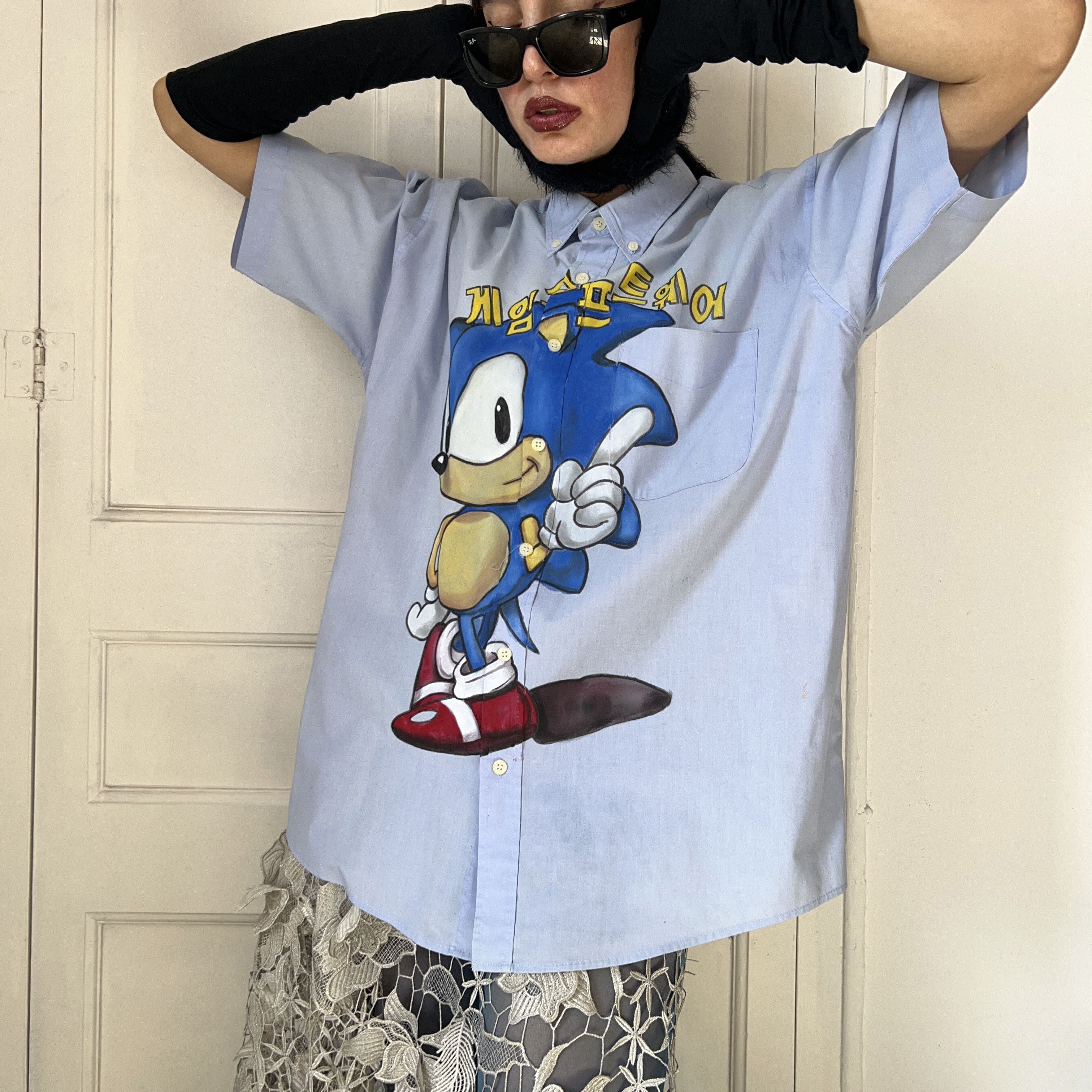Other Custom reworked Sonic the Hedgehog button up Size XXL / US 16-18 / IT 52-54 - 7 Thumbnail