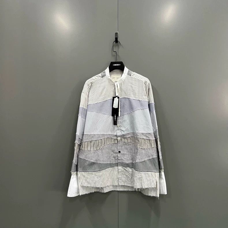 Greg Lauren greg lauren Destruction of striped patchwork shirt 2506-Nex Size US S / EU 44-46 / 1 - 1 Thumbnail