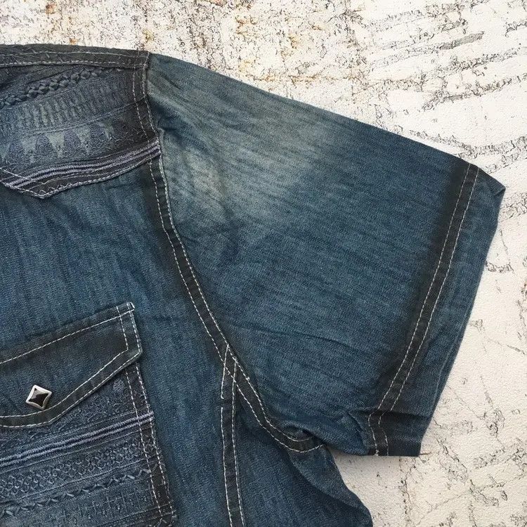 semanticdesign Semantic Distressed Western Denim Shirt Size US L / EU 52-54 / 3 - 4 Thumbnail