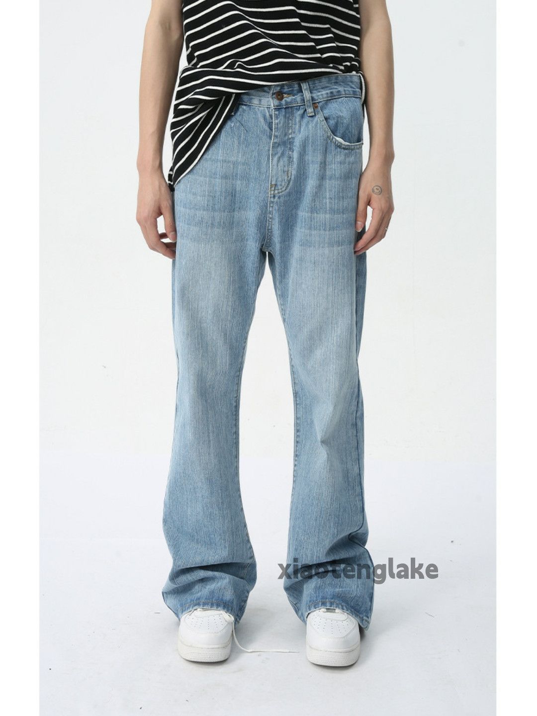 Jean × Vintage washed faded punk grunge yuppie bootcut flared jeans Size US 30 / EU 46 - 3 Thumbnail