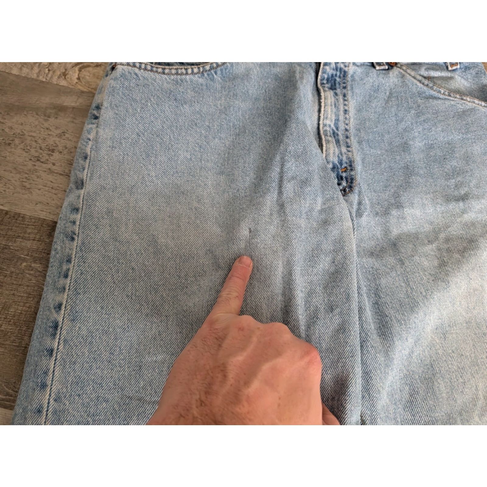 Levi's VINTAGE Levi's 553 Jeans Mens 34x32 Light Wash Distressed 90s White Tab USA Denim 5-Pocket Regular Spring Fall Winter Shoes? Size US 34 / EU 50 - 6 Thumbnail