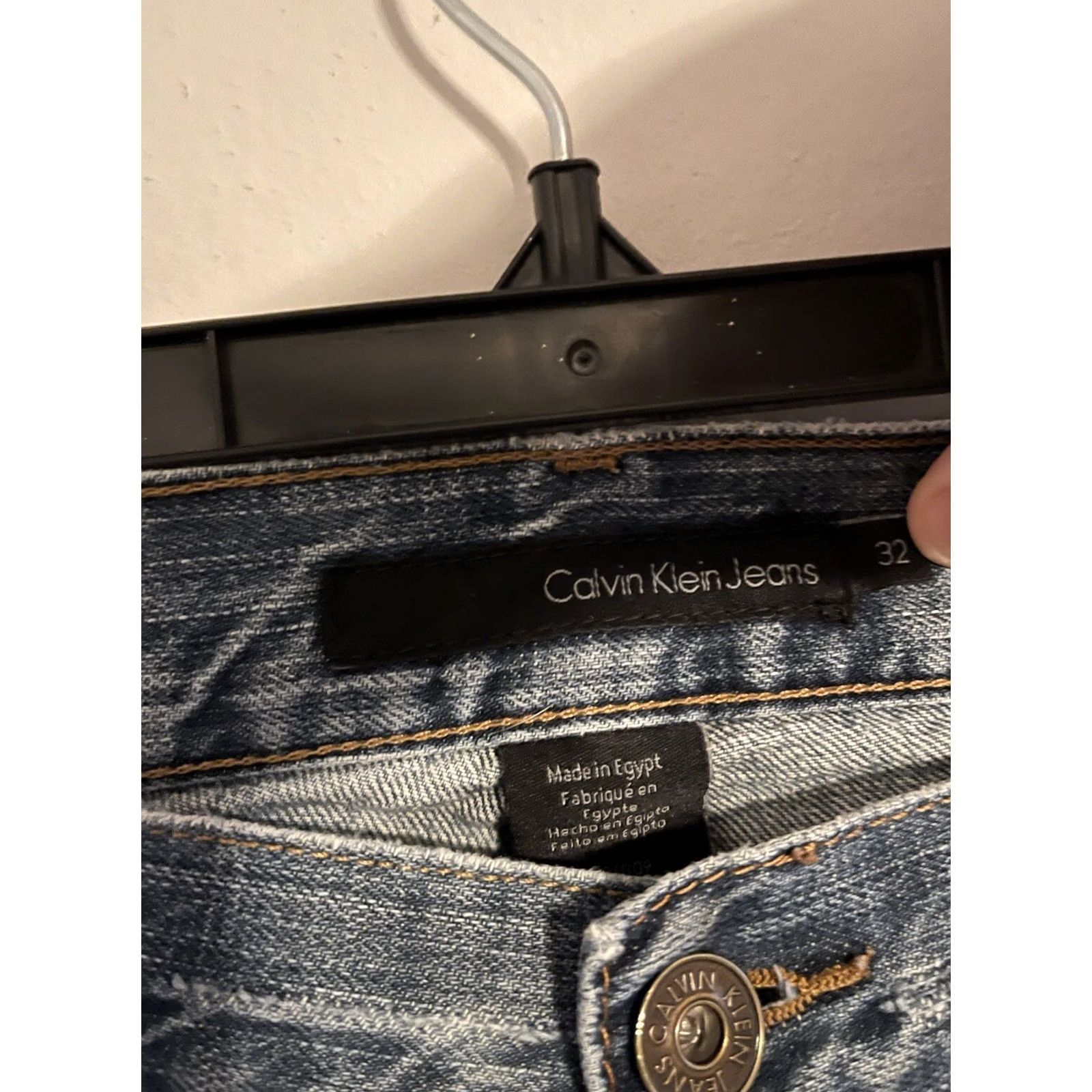 Calvin Klein Calvin Klein Jeans Straight Leg Medium Wash Denim Mens 32 (33x30) Size US 32 / EU 48 - 3 Thumbnail