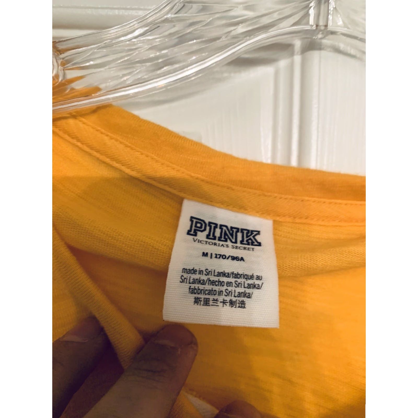 Vintage VINTAGE PINK by VICTORIA'S SECRET Lace Up V-Neck Yellow Pullover Shirt Women M Size M / US 6-8 / IT 42-44 - 3 Thumbnail