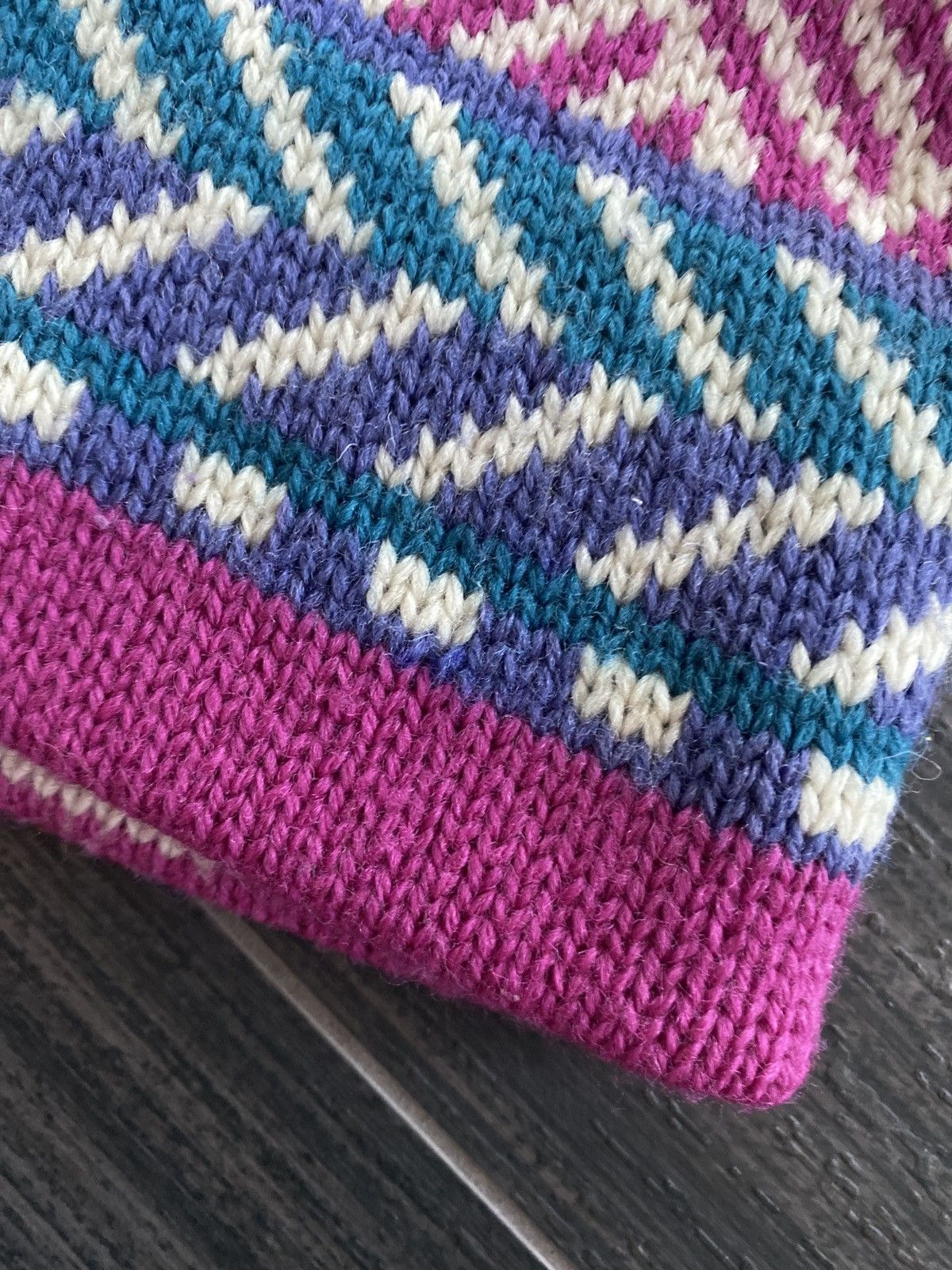 Vintage 90s wool knit beanie Size ONE SIZE - 2 Thumbnail