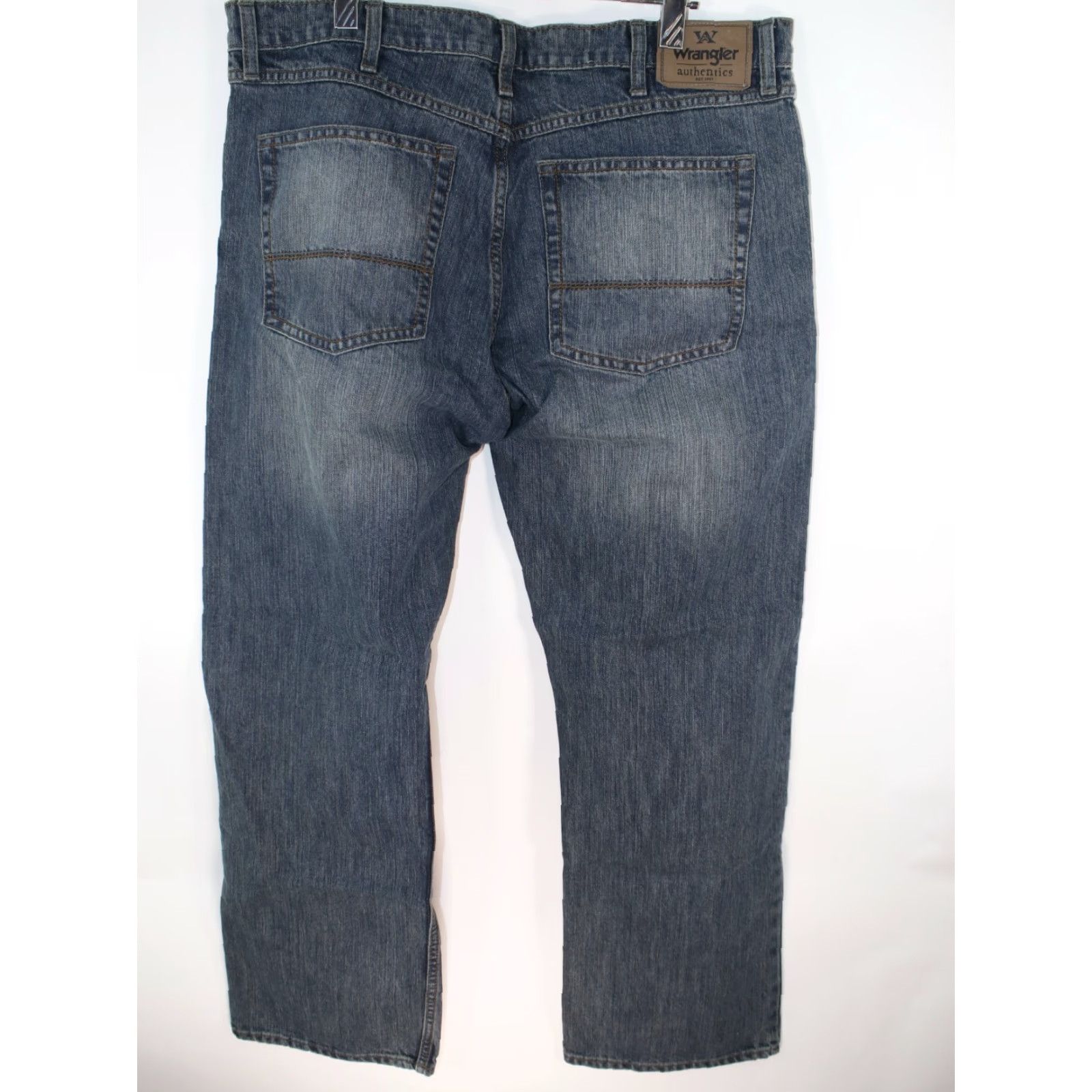 Wrangler Wrangler Authentic Blue Jeans Boot Cut Men 36 Dark Wash 36X30 100% Cotton Denim Size US 36 / EU 52 - 4 Thumbnail
