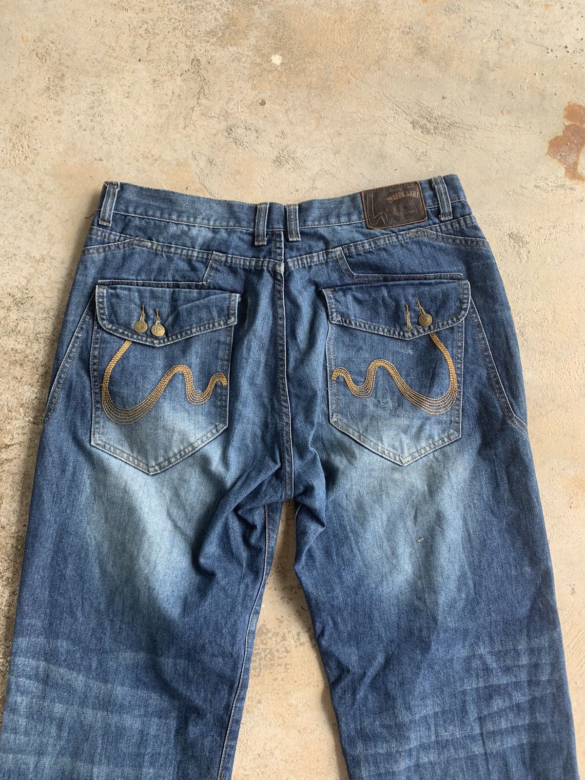 If Six Was Nine Distressed Denim Baggy Jeans Size US 38 / EU 54 - 7 Thumbnail