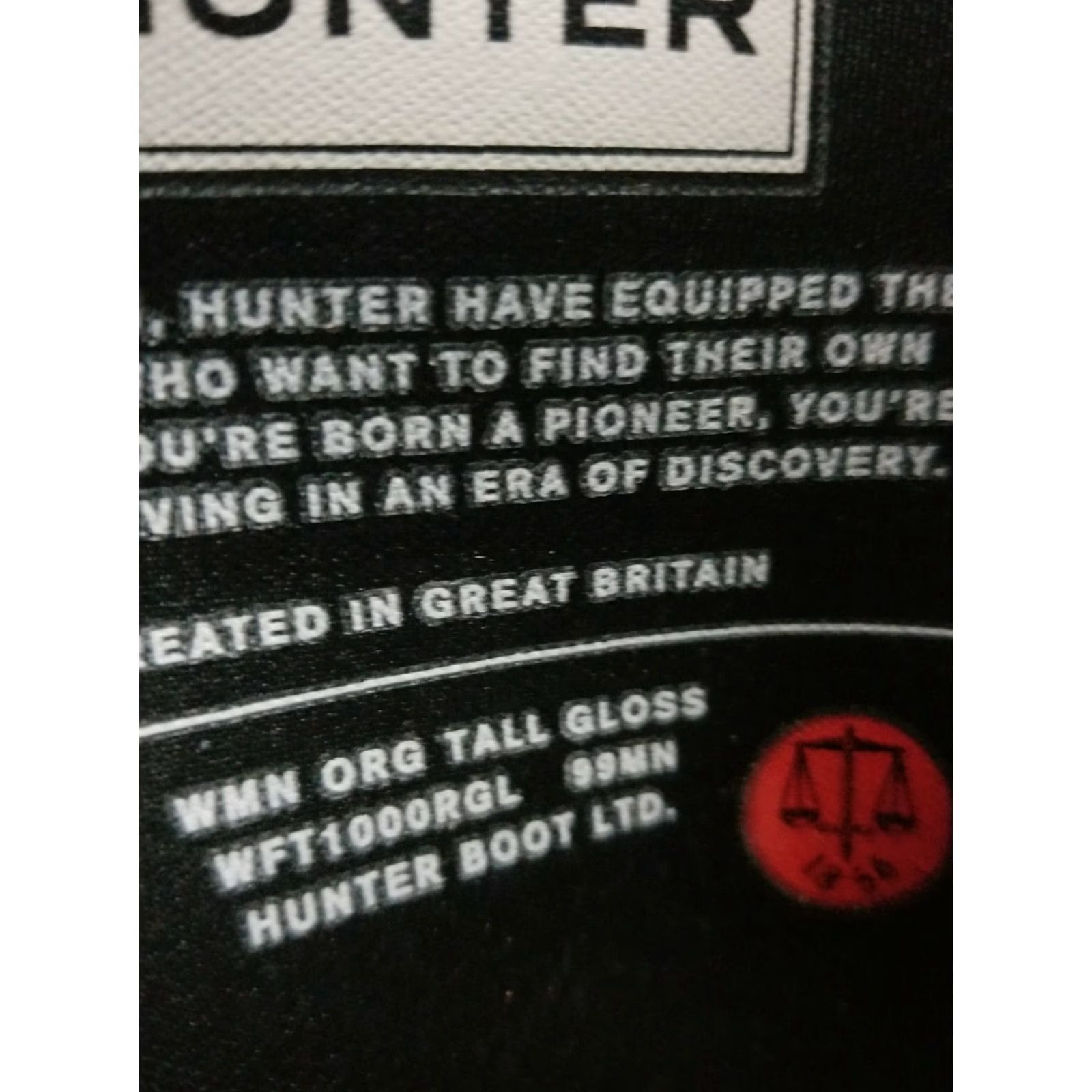 Hunter VINTAGE Hunter Women’s Rain Boot Size 7 Original Tall Black Gloss Classic Logo Size US 7 / IT 37 - 8 Thumbnail