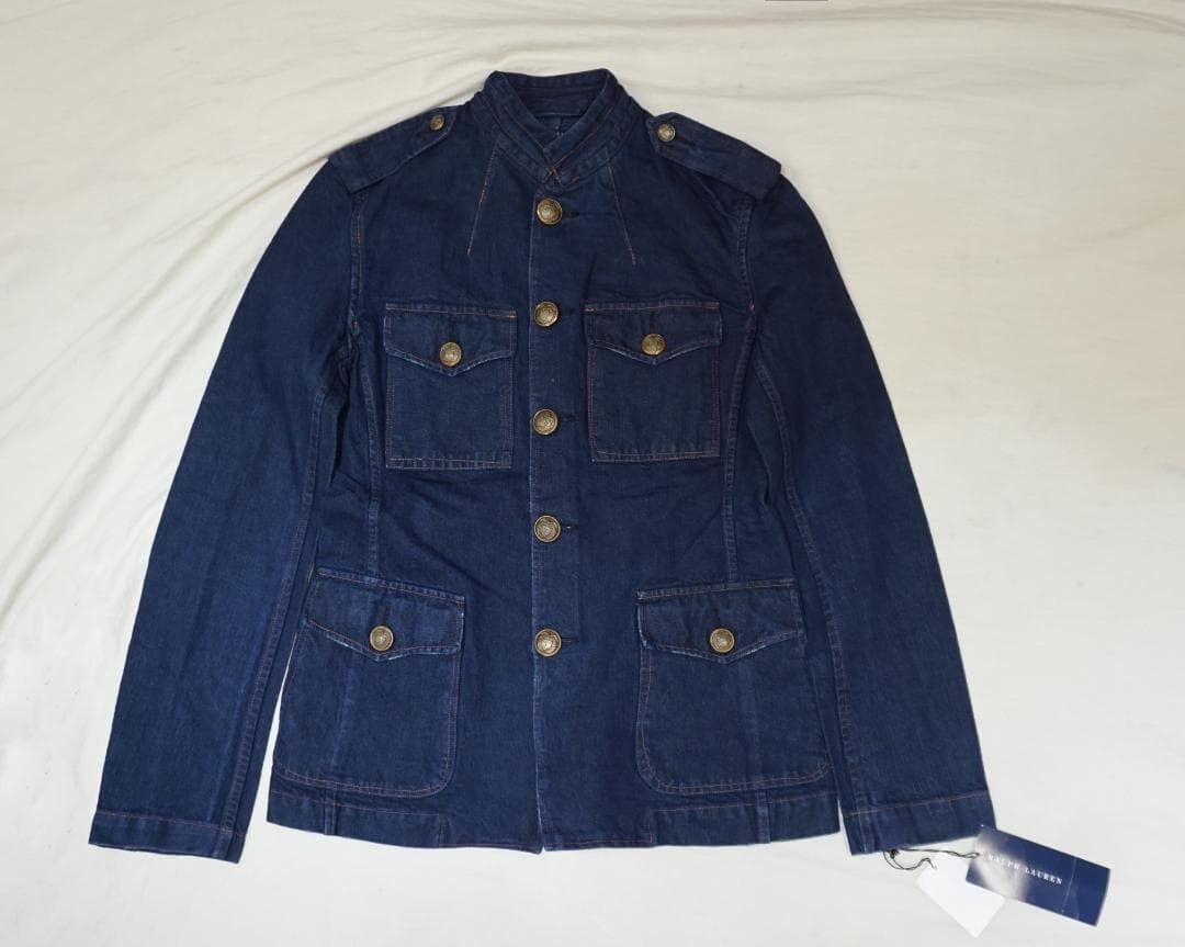 Vintage Ralph Lauren ミリタリージャケット ダークブルー Size US L / EU 52-54 / 3 - 1 Thumbnail