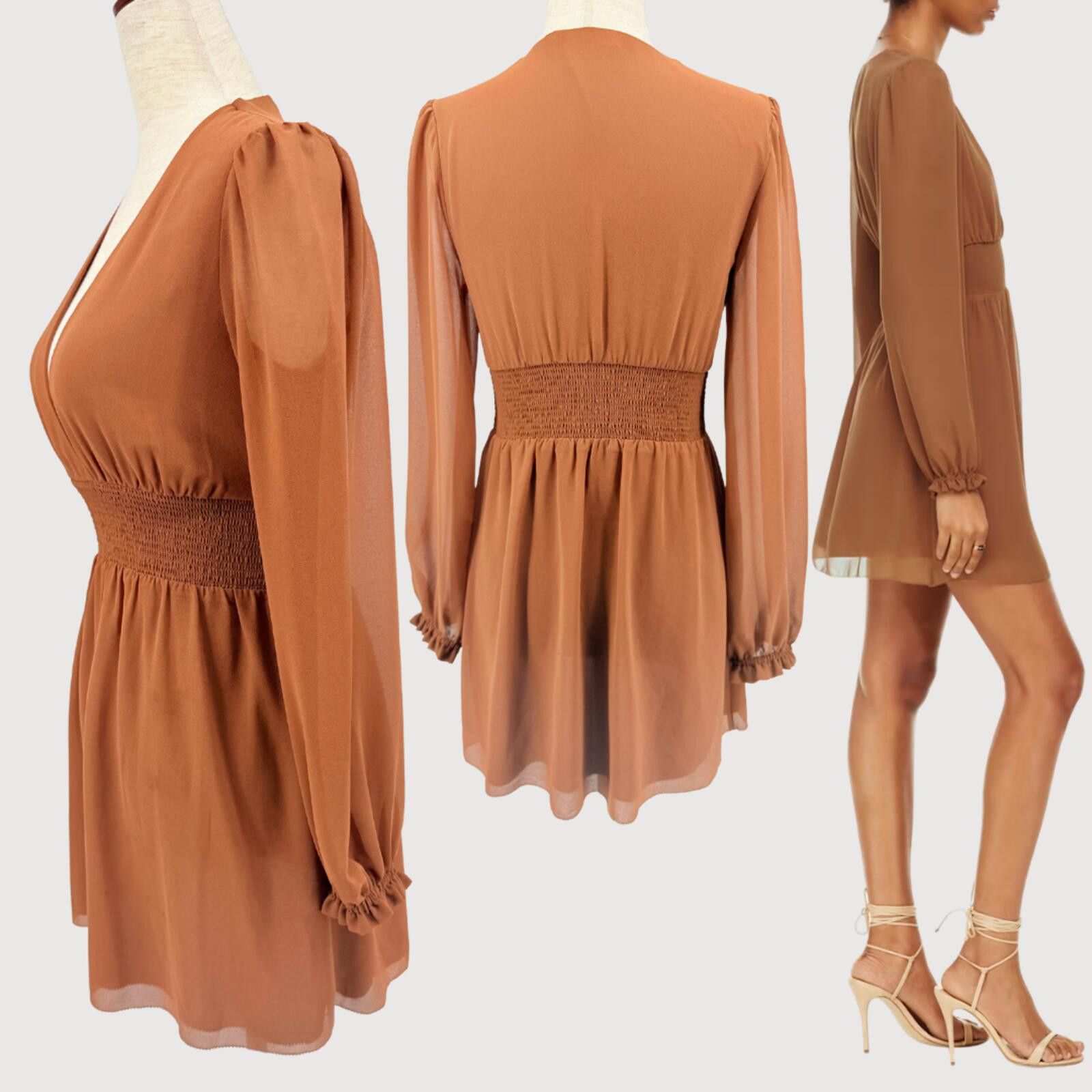 Other Aritzia Wilfred Wistful Mini Dress Light Birch XS Size XS / US 0-2 / IT 36-38 - 3 Thumbnail