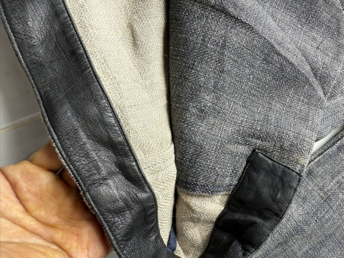 Yohji Yamamoto 90s AAR YOHJI YAMAMOTO Herringbone Twill Leather Finishing Size US M / EU 48-50 / 2 - 7 Thumbnail