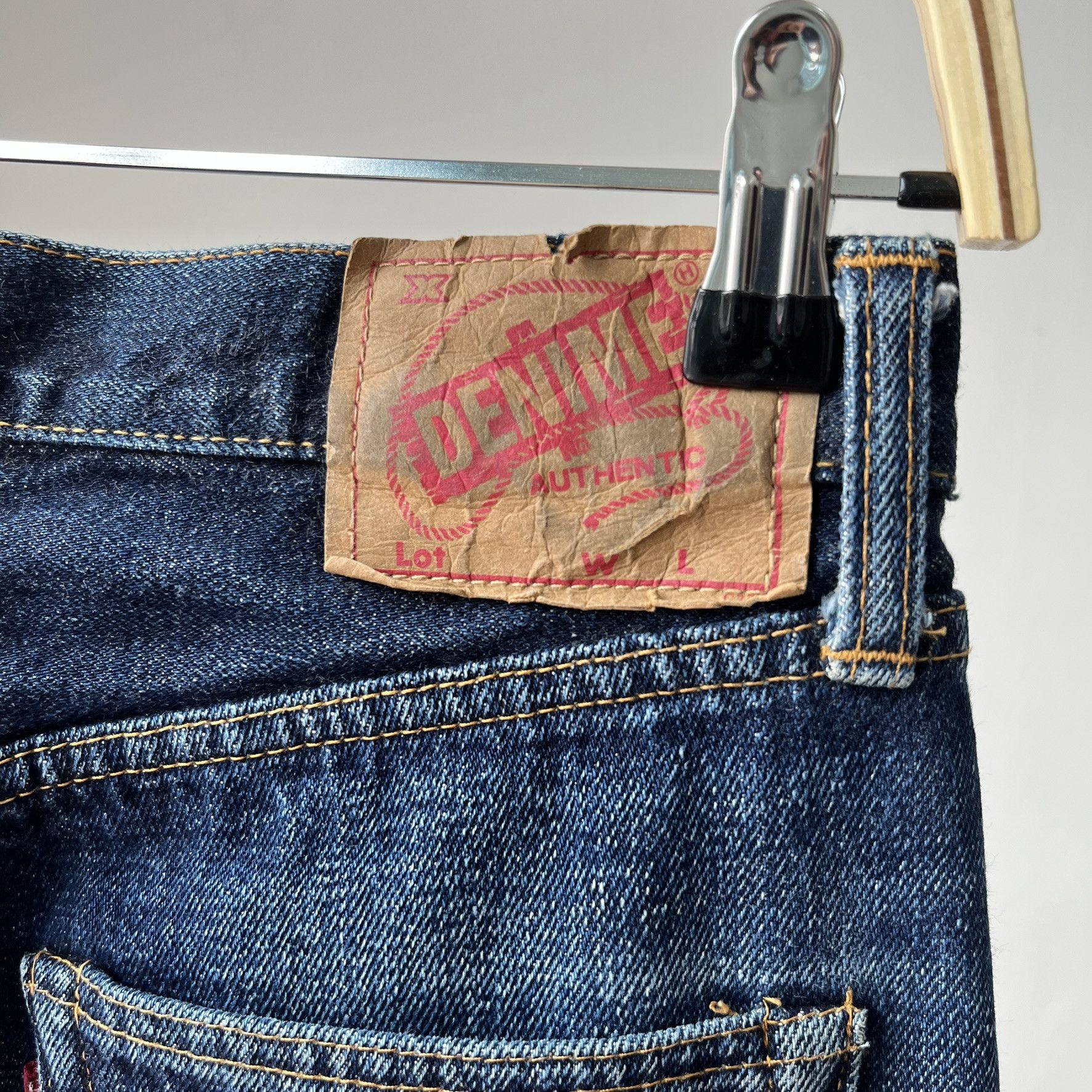 Denime Size 28x32.5 Vintage 80s Denime Big E Japan Denim Jean S1498 Size US 28 / EU 44 - 14 Thumbnail