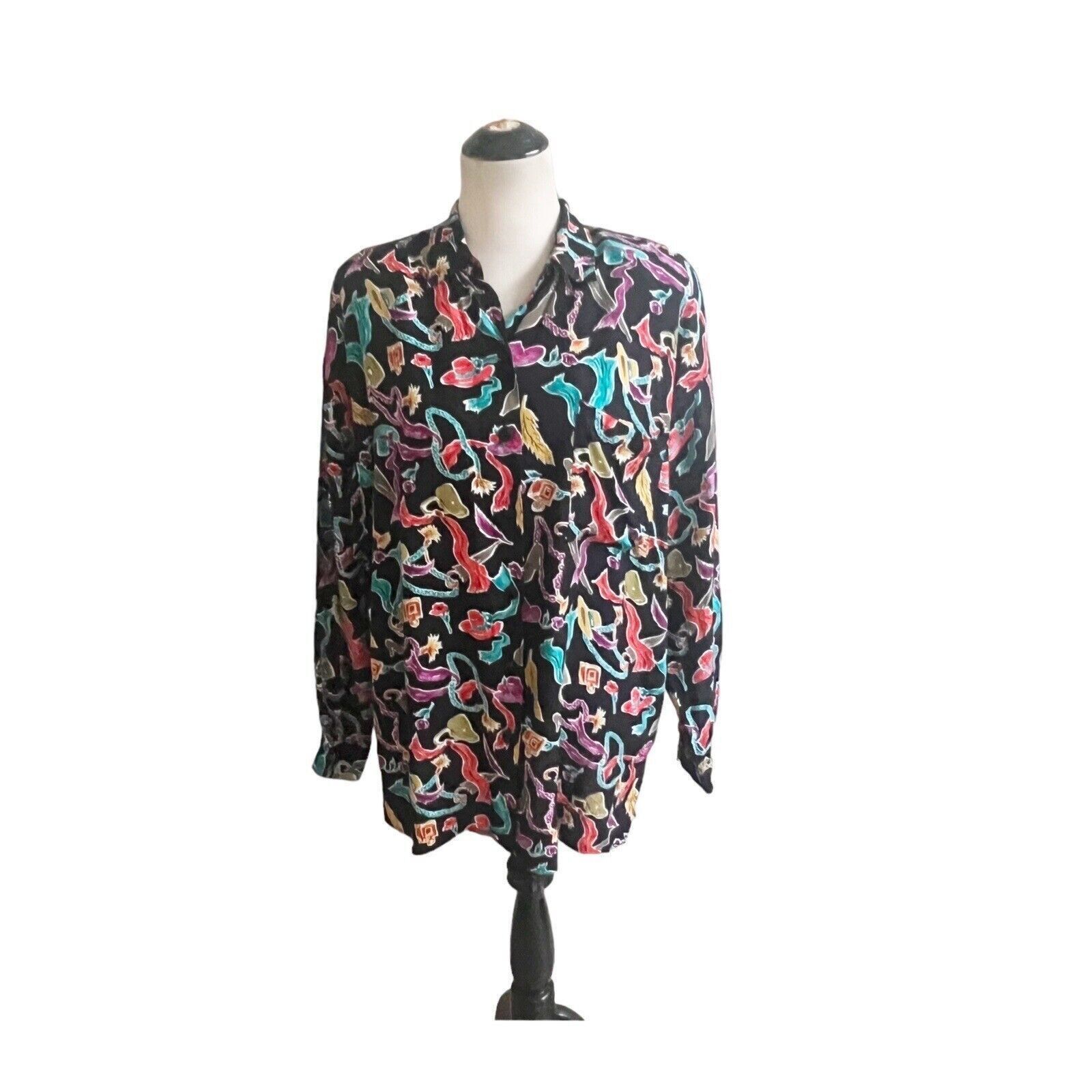 Diane von Furstenberg Diane Von Furstenburg Vintage Decor Button Down Shirt XL Size XL / US 12-14 / IT 48-50 - 1 Thumbnail