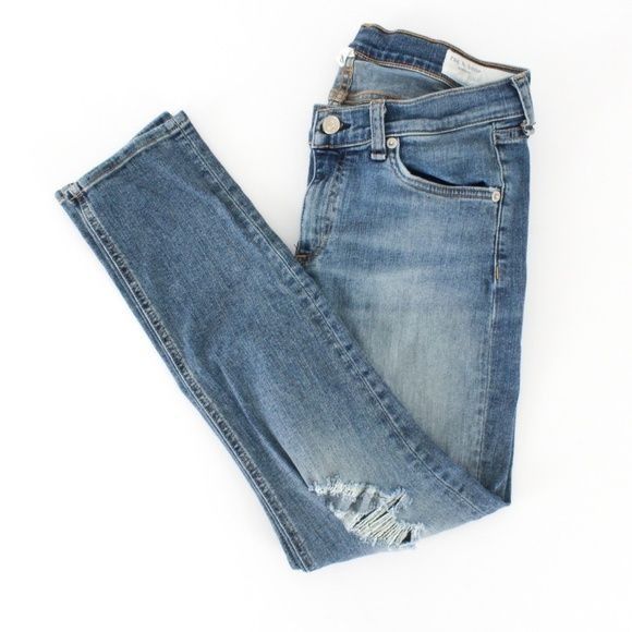 Rag & Bone Rag & Bone Capri Skinny Distressed Jeans Size 29" - 5 Thumbnail