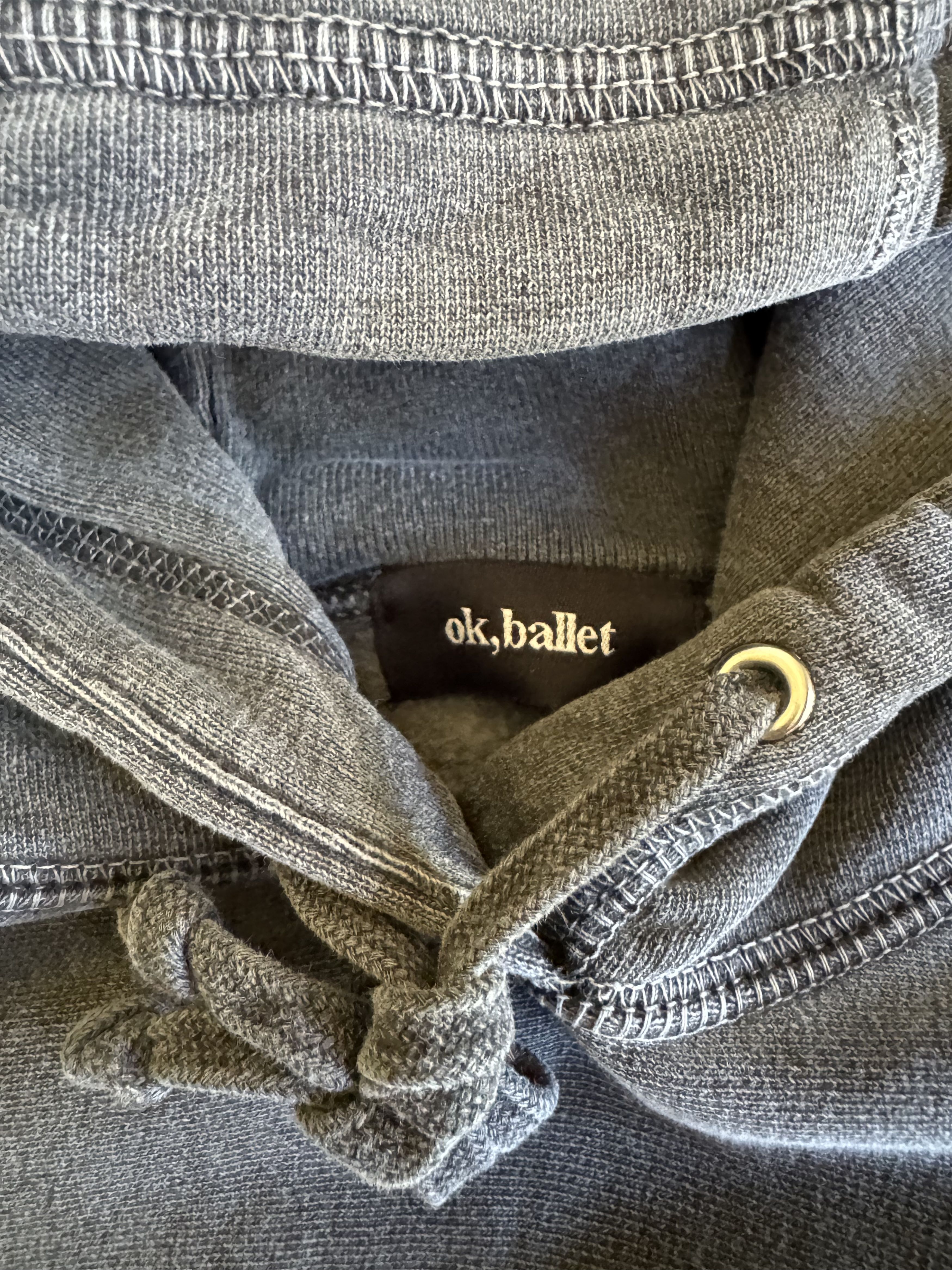Other OK, Ballet Gray Washed Hoodie Sweatshirt Size US S / EU 44-46 / 1 - 4 Thumbnail