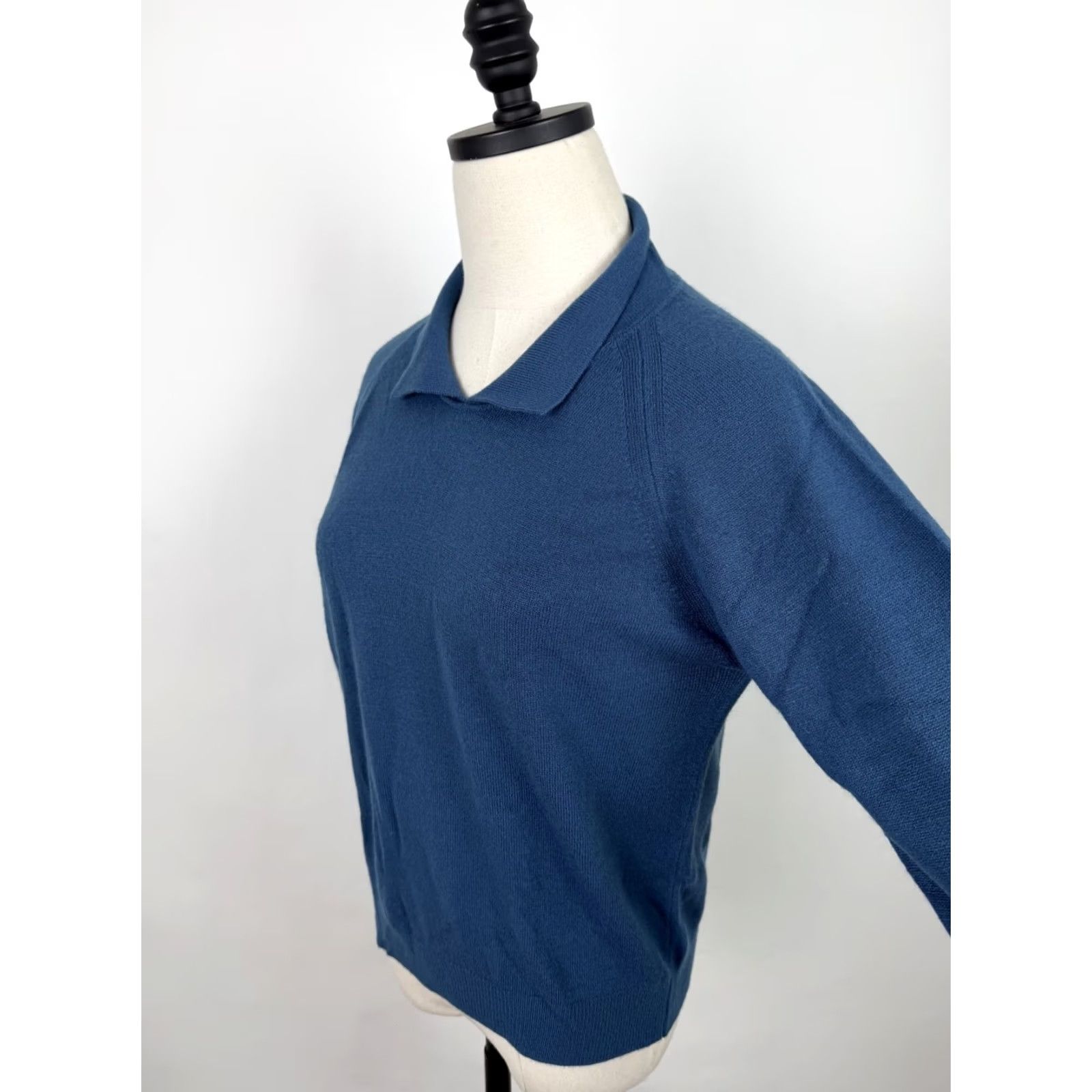Vintage VINTAGE Designers Originals Sweater XS Womens Collared Raglan Blue 80s 90s Retro Pullover Size XS / US 0-2 / IT 36-38 - 7 Thumbnail