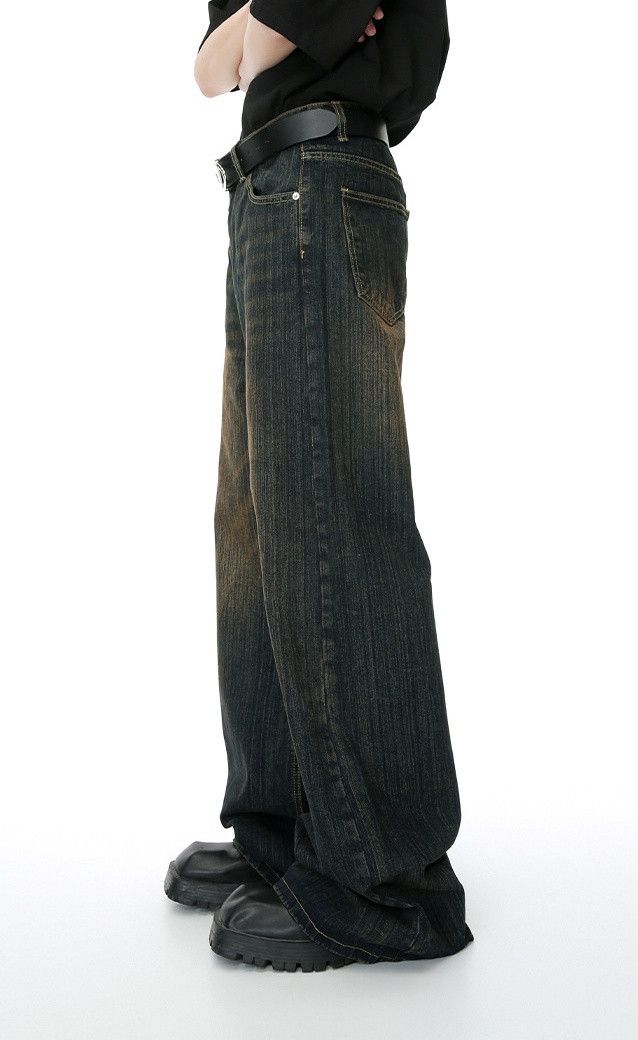 Japanese Brand × Jean Retro bamboo pattern design distressed washed jeans trend Size US 32 / EU 48 - 4 Thumbnail