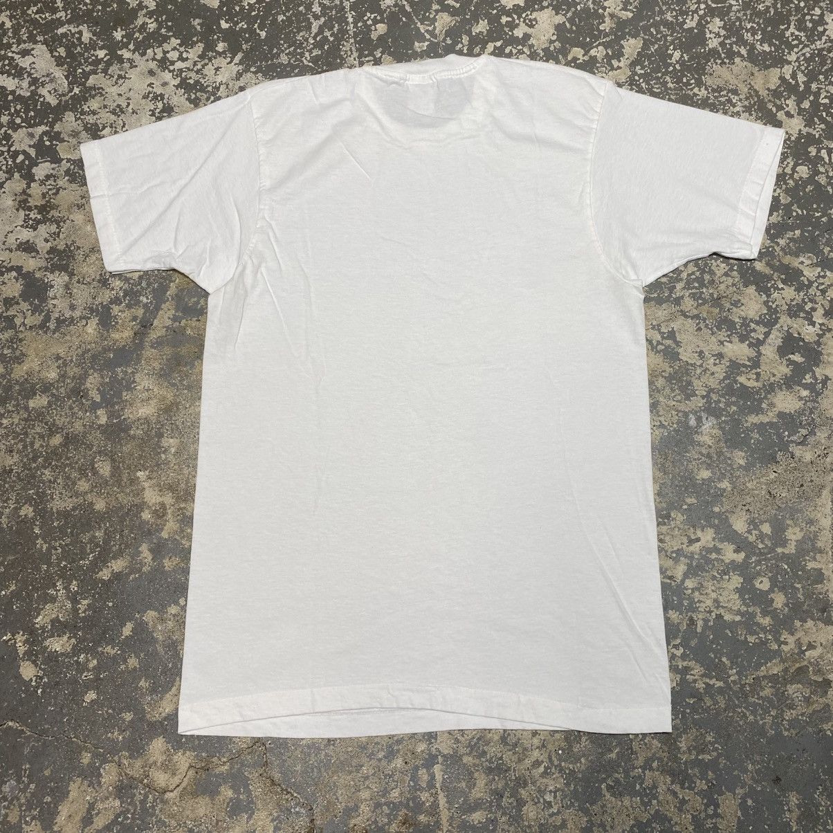 Vintage Vintage Hanes White Blank 90s Single Stitch Tshirt Size US L / EU 52-54 / 3 - 5 Thumbnail