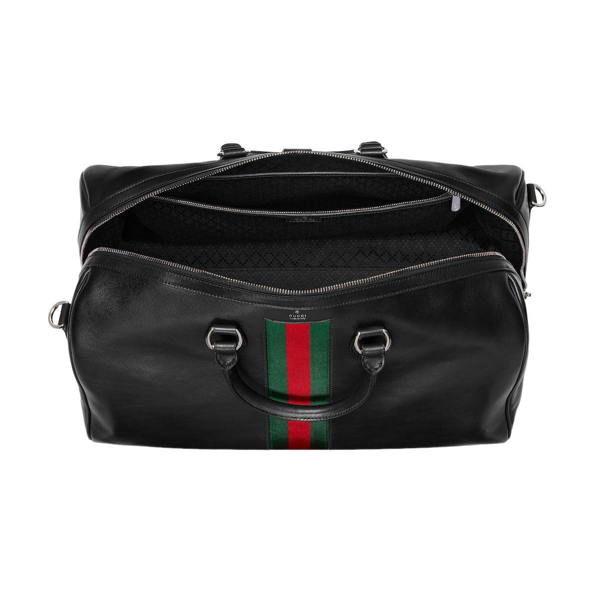Gucci GUCCI Web Medium $3850 Black Duffle Bag New & Authentic Size ONE SIZE - 3 Thumbnail