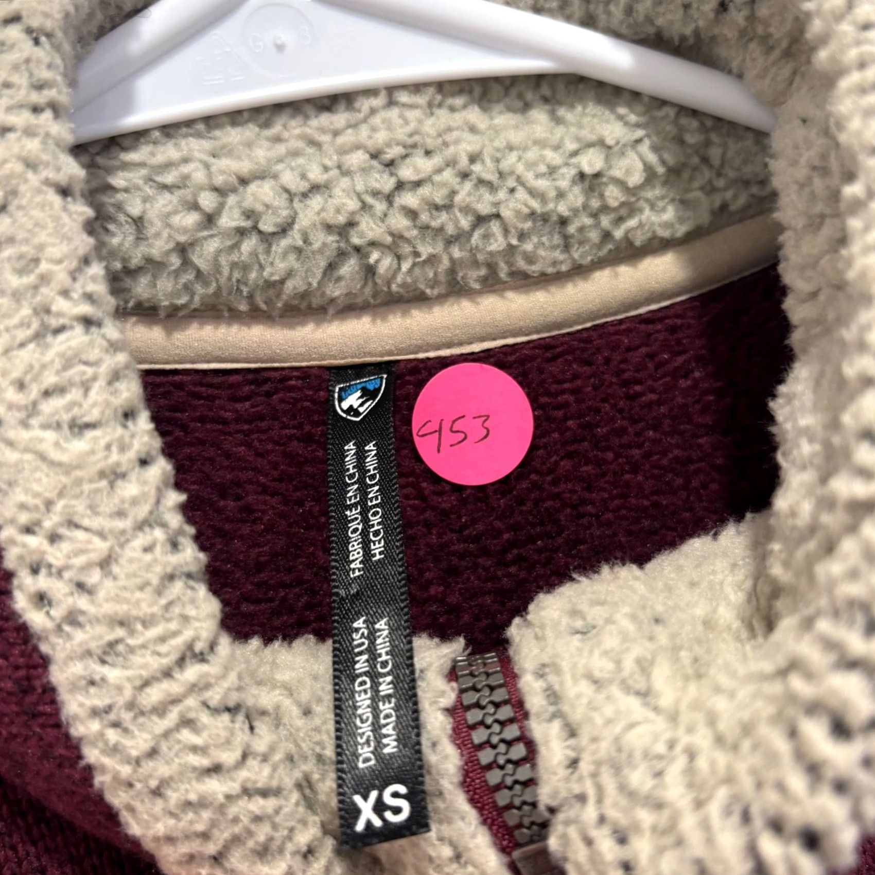 Vintage Kuhl Alska 1/4 Zip Pullover Sweater Womens XS Burgundy Fleece Trim Performance Size XS / US 0-2 / IT 36-38 - 2 Thumbnail