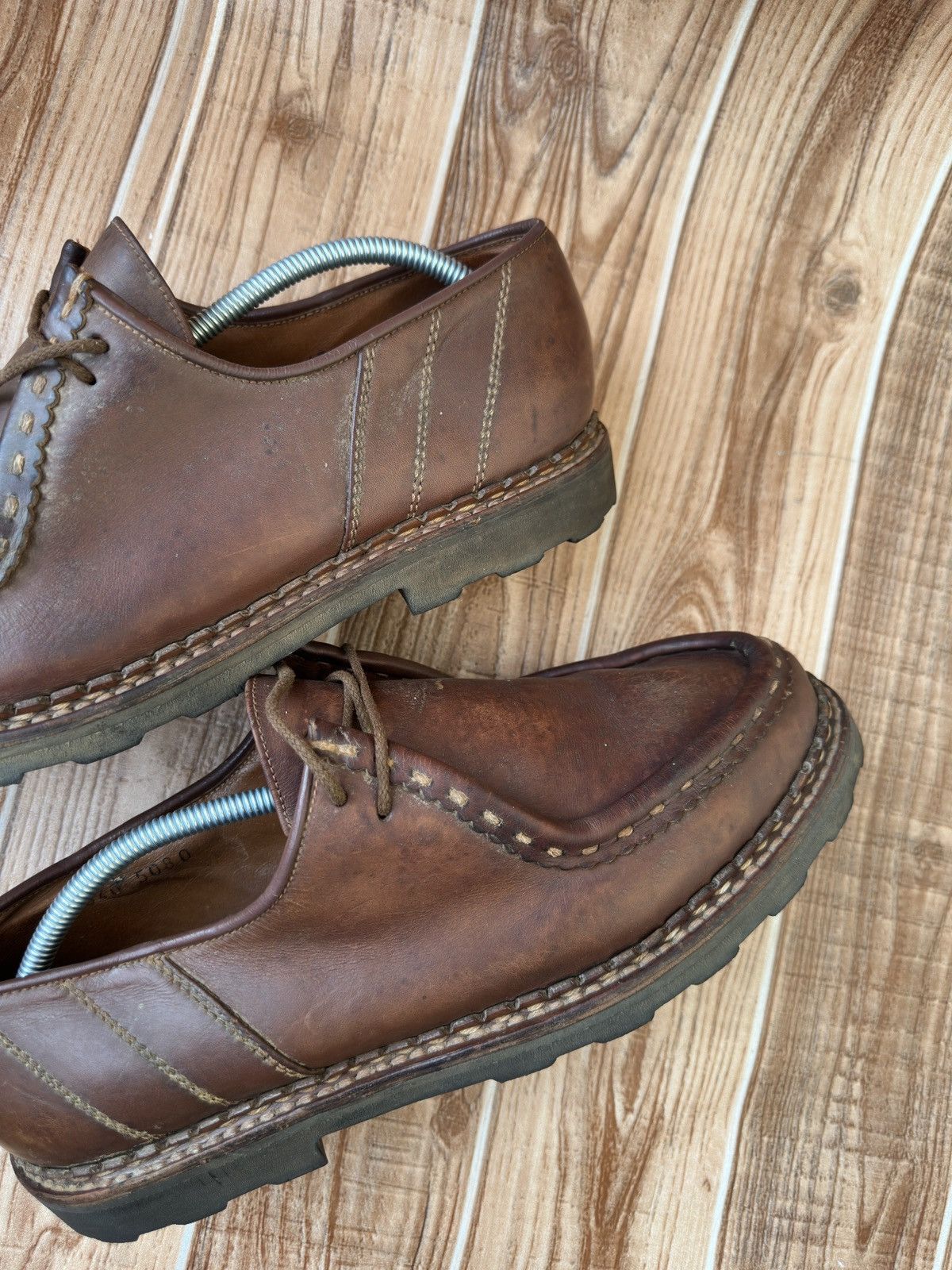 Paraboot Paraboot Michael Marche Vintage Ebony Moc Leather Derbies Size US 14 / EU 47 - 17 Thumbnail