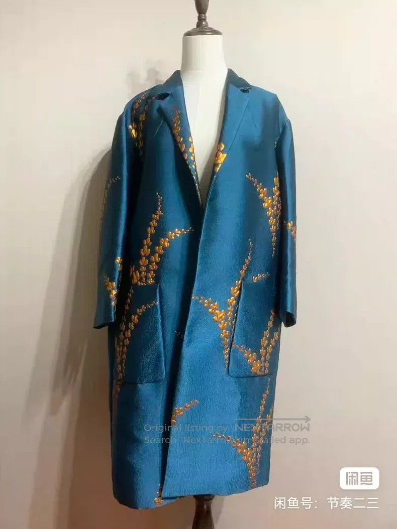 Dries Van Noten Dries Van Noten Runway-Exclusive Wheat Ear Embroidered Tre Size S / US 4 / IT 40 - 4 Thumbnail