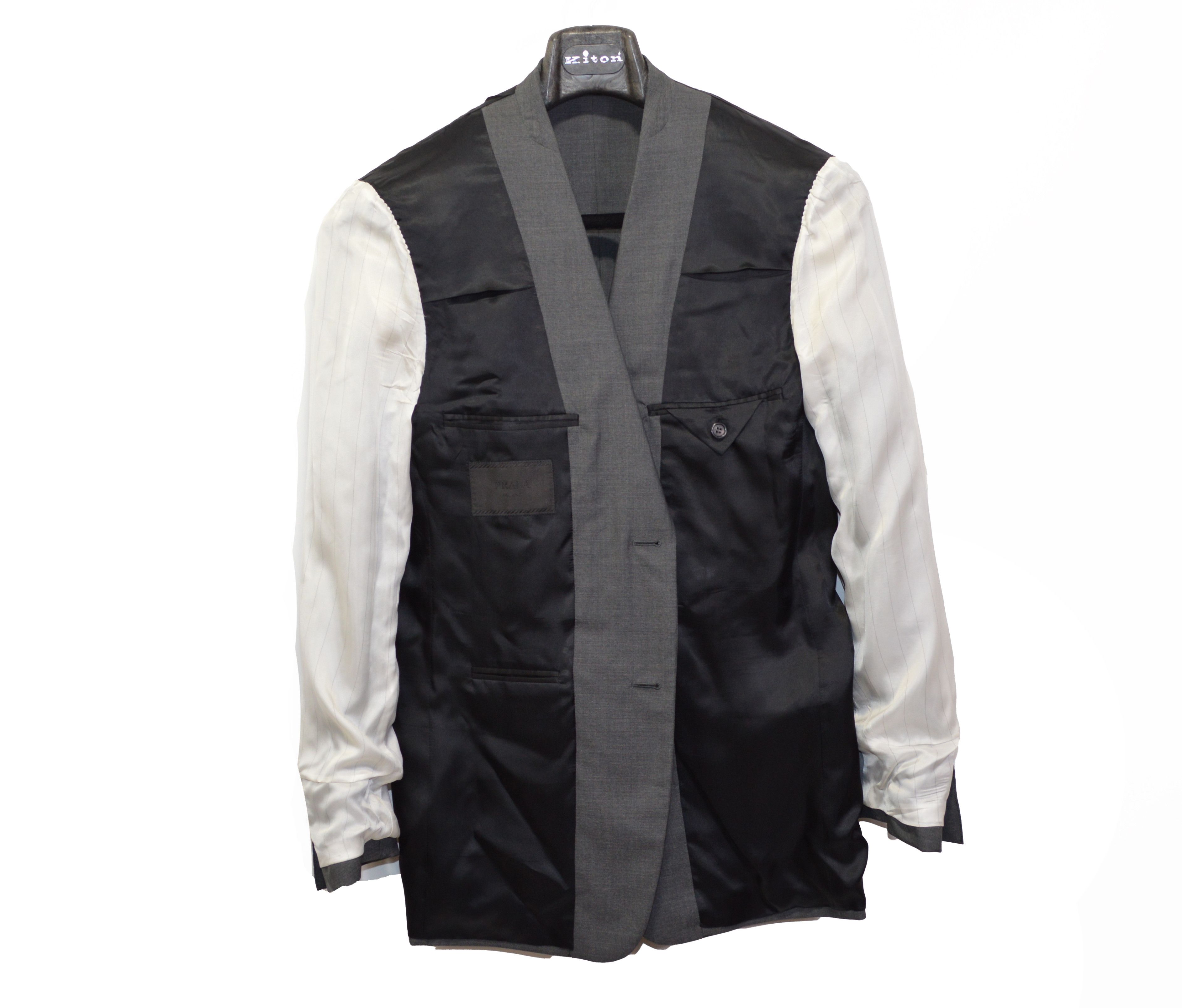 Prada Men's PRADA Milano Blazer 40US/UK 50IT Wool & Silk Gray Size 40R - 7 Thumbnail