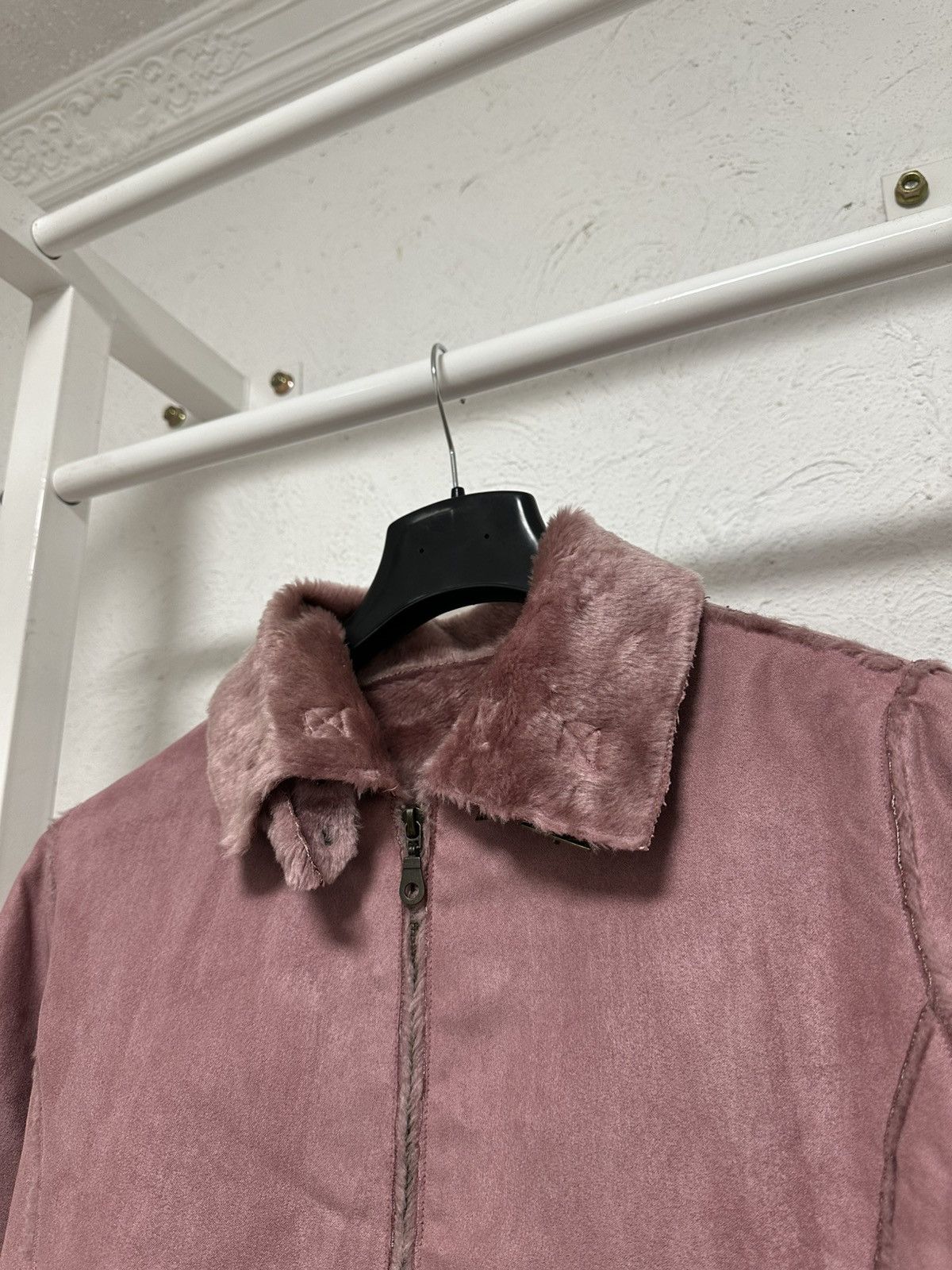 Japanese Brand × Vintage Y2K Hysteric Glamour Pink Shearling Jacket Vintage Size M / US 6-8 / IT 42-44 - 5 Thumbnail