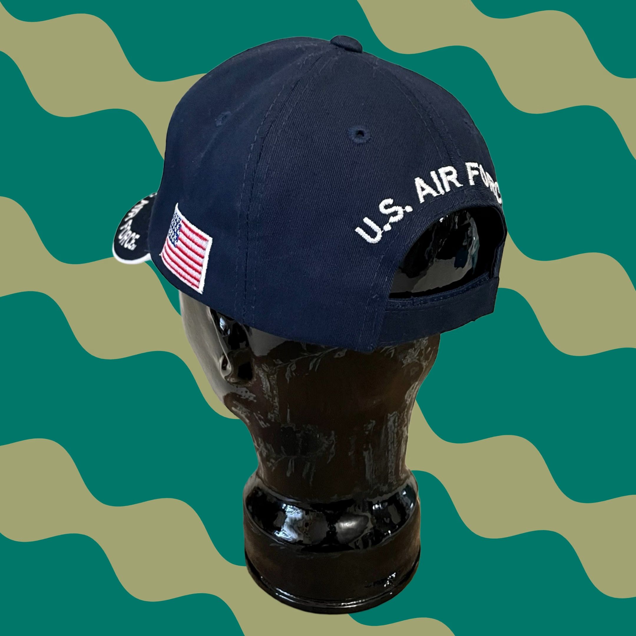 Logo 7 U.S. Air Force USAF Logo Adjustable Navy Blue Baseball Cap Hat OS Unisex Adults 3D Embroidered Logo Size ONE SIZE - 1 Thumbnail