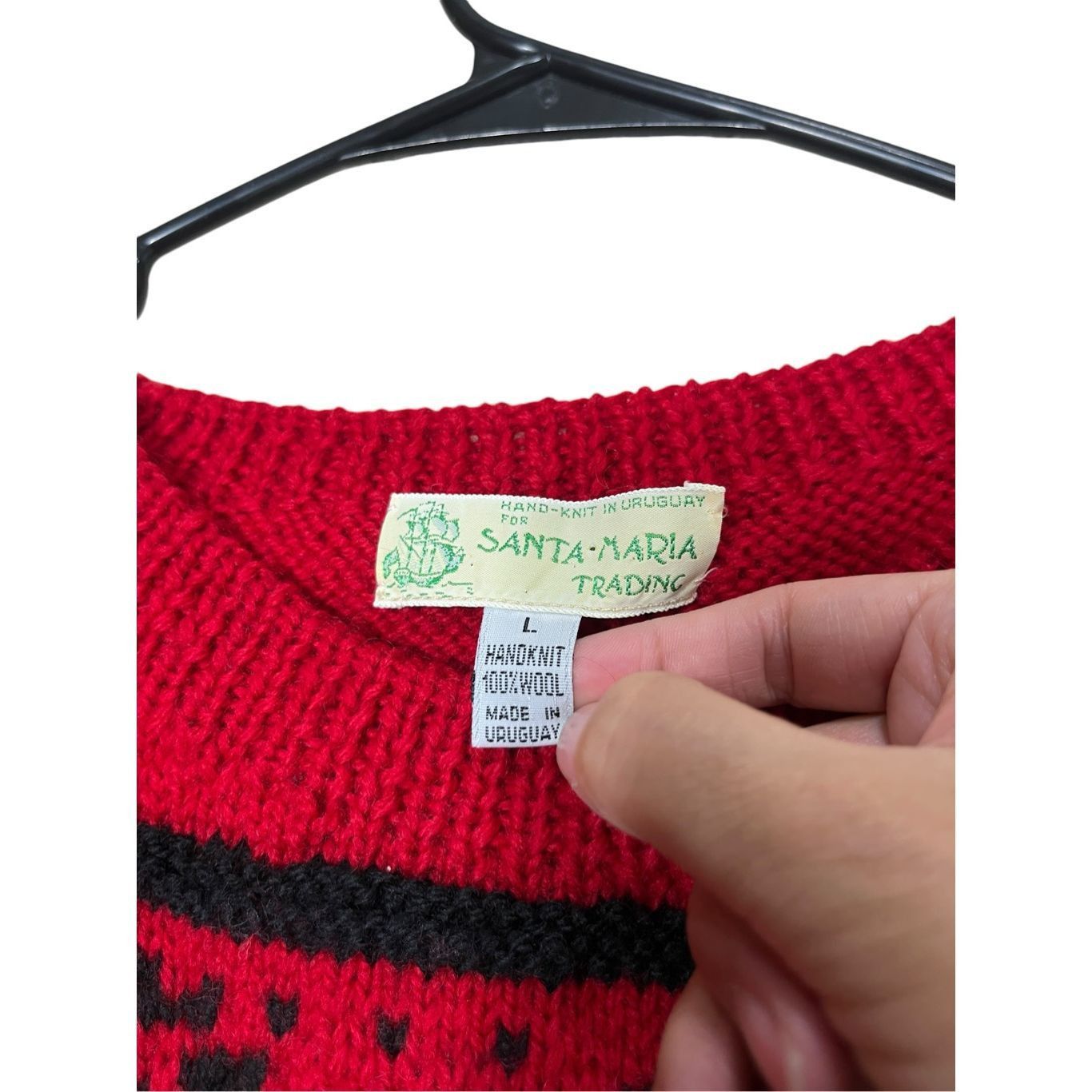 Other Vintage Santa Maria Trading 100% Wool Hand Knit Christmas Sw Size L / US 10 / IT 46 - 4 Thumbnail