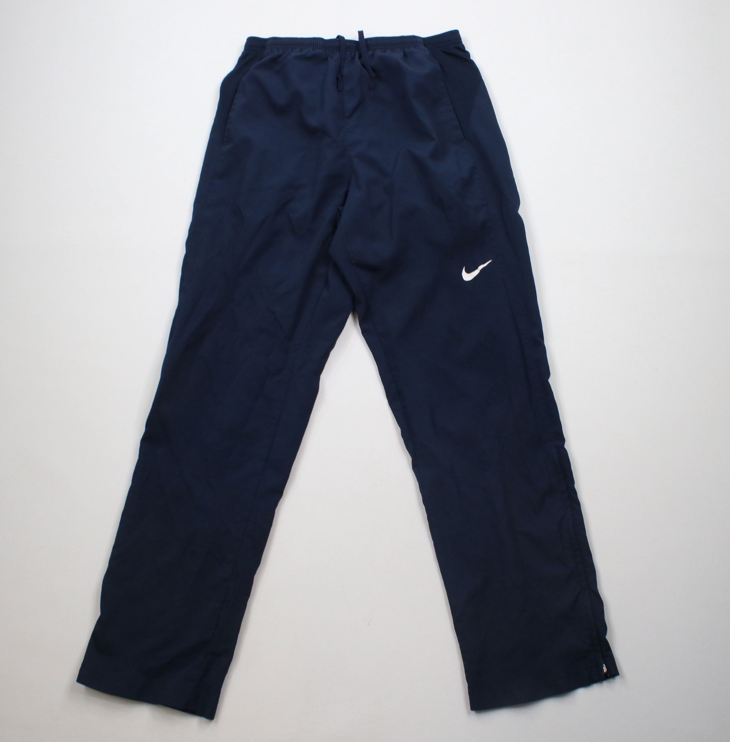 Nike × Vintage Vintage Y2K Nike Mini Swoosh Ribbed Wide Leg Pants Blue Size US 38 / EU 54 - 1 Thumbnail