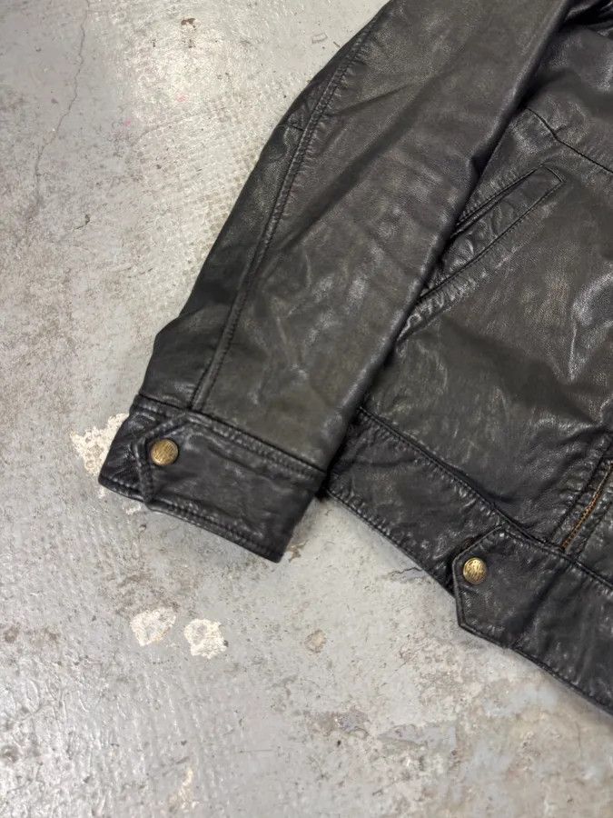 Designer × Levi's × Vintage 2000s Levi’s Black Leather Simple Jacket Size US M / EU 48-50 / 2 - 7 Thumbnail