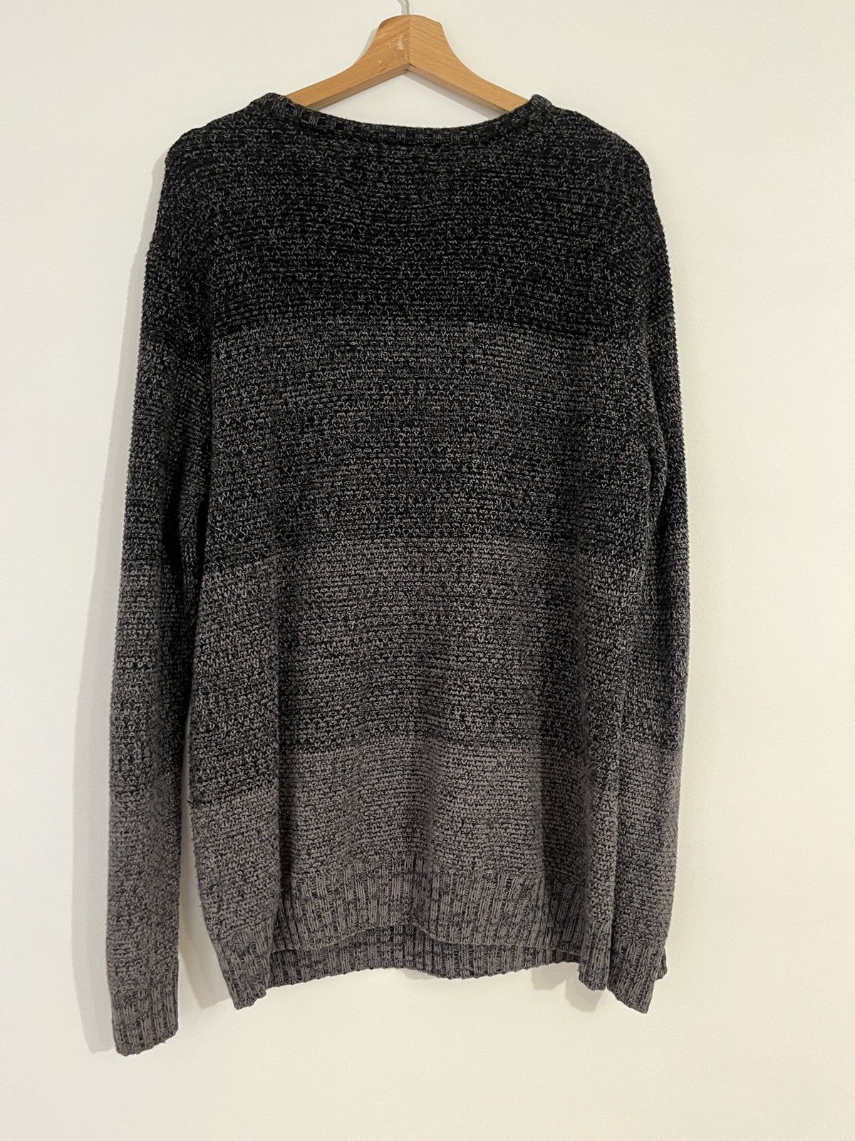 Vintage Vintage black and grey stripes sweater Size US L / EU 52-54 / 3 - 2 Thumbnail