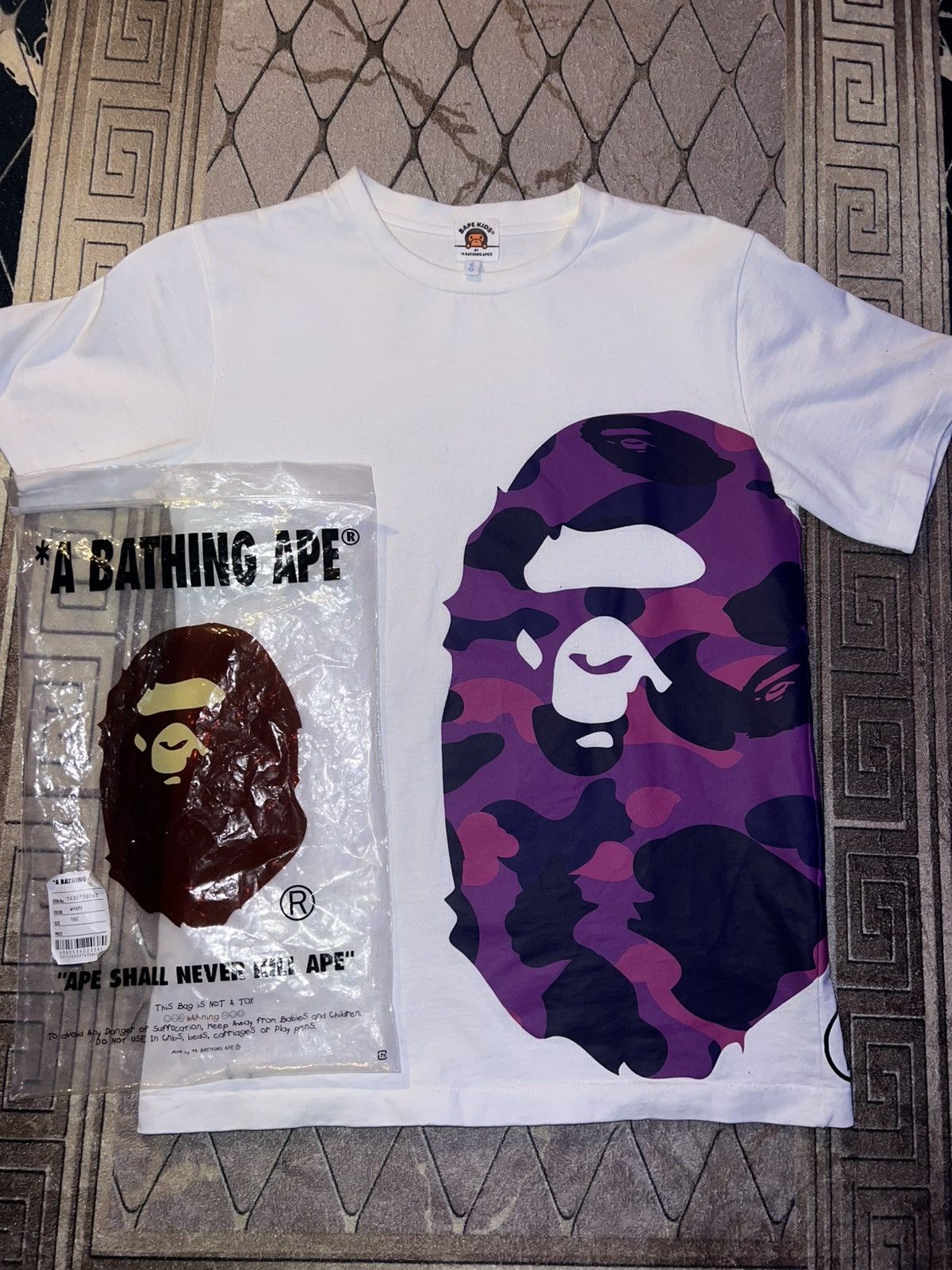 BAPE Color Camo Side Big Ape Head Tee White/Purple