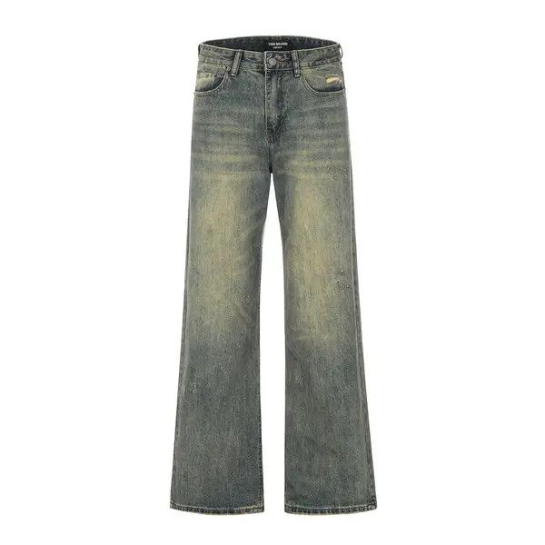 Japanese Brand VIBE American washed distressed loose wide-leg bootcut jeans Size US 32 / EU 48 - 1 Thumbnail