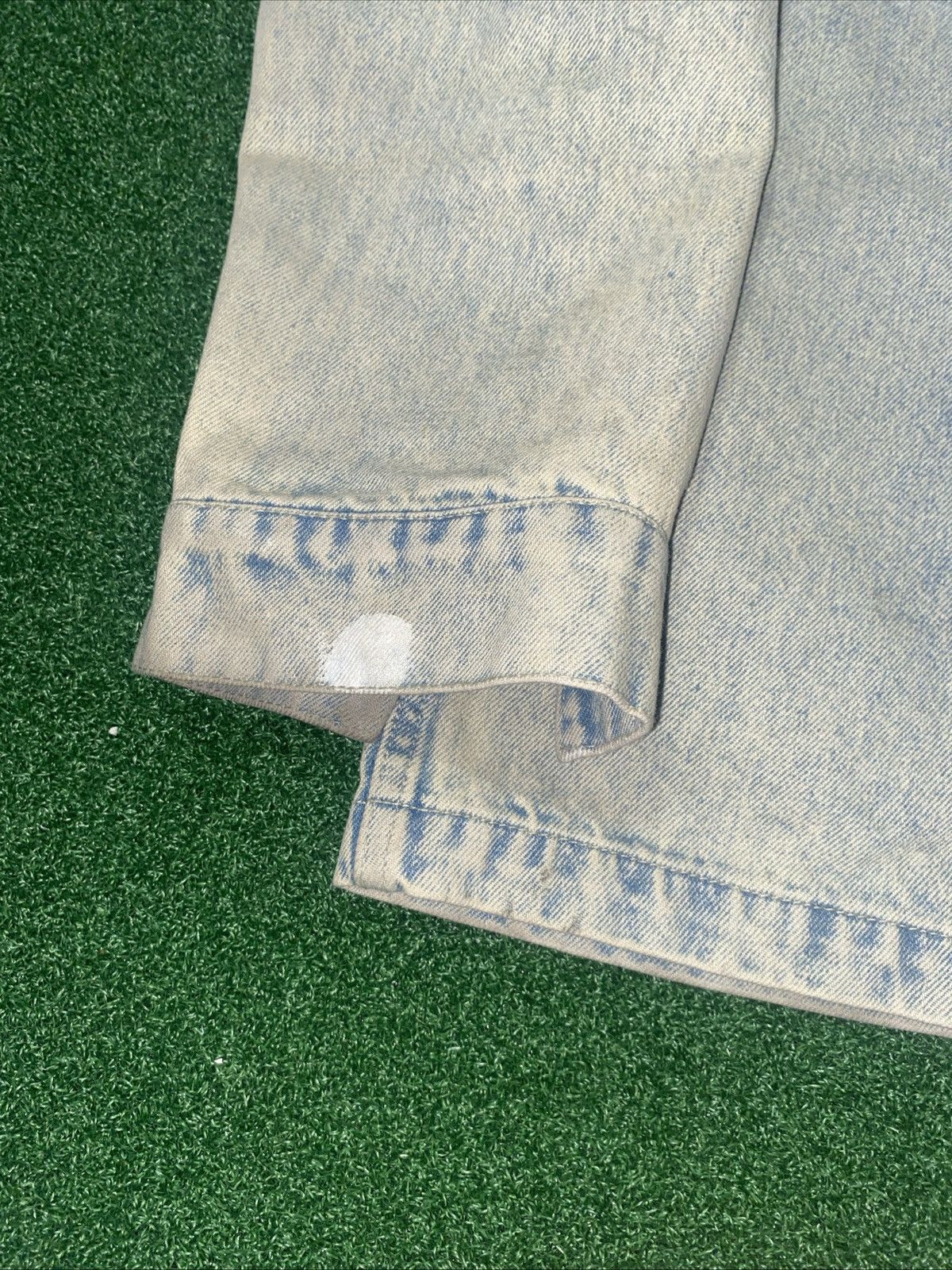 Fuck The Population FTP frayed denim logo chore coat dirty indigo wash size M Size US M / EU 48-50 / 2 - 10 Thumbnail