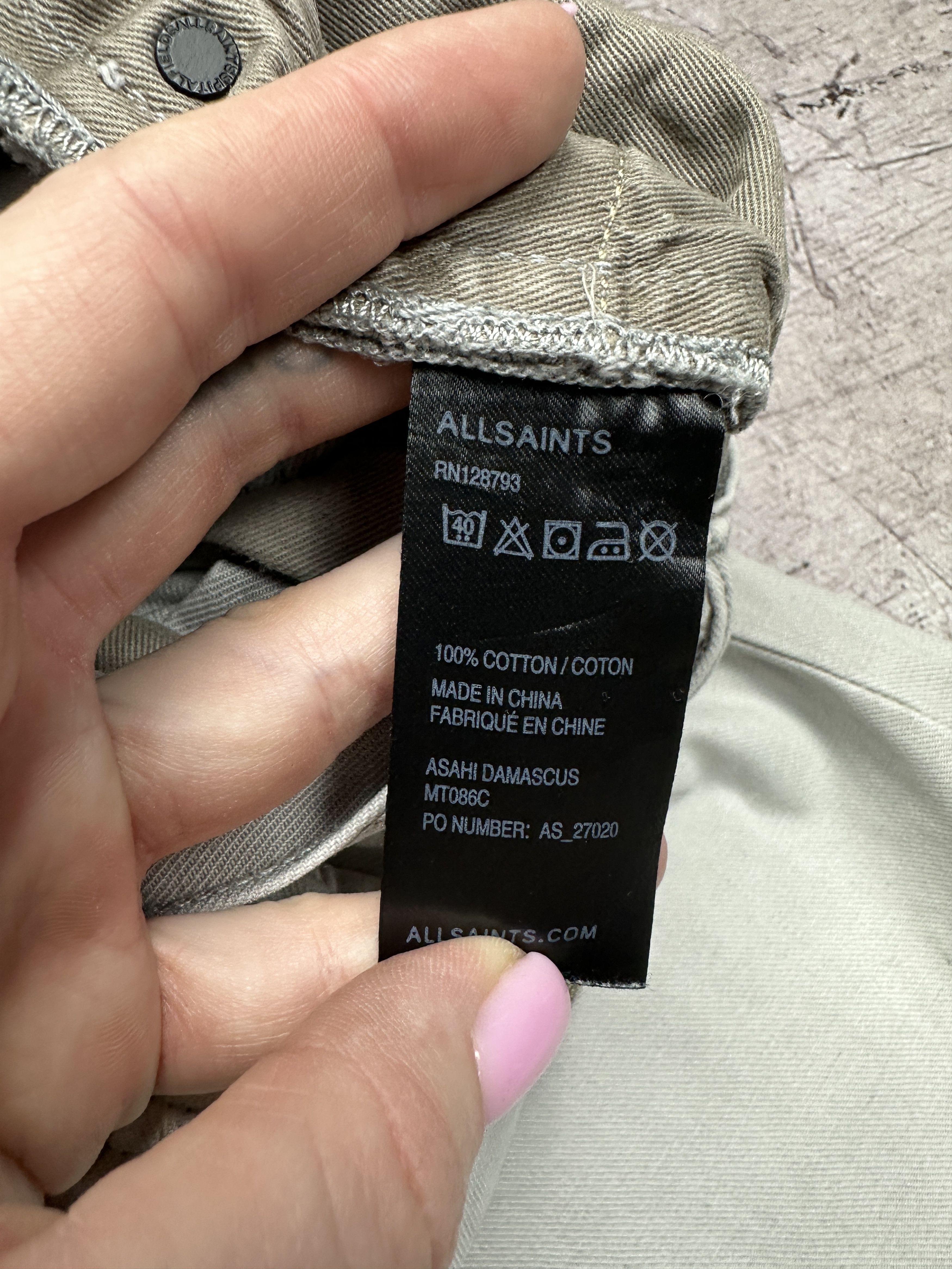 Allsaints Allsaints Mens Asahi Damascus Denim Shorts Size US 30 / EU 46 - 4 Thumbnail
