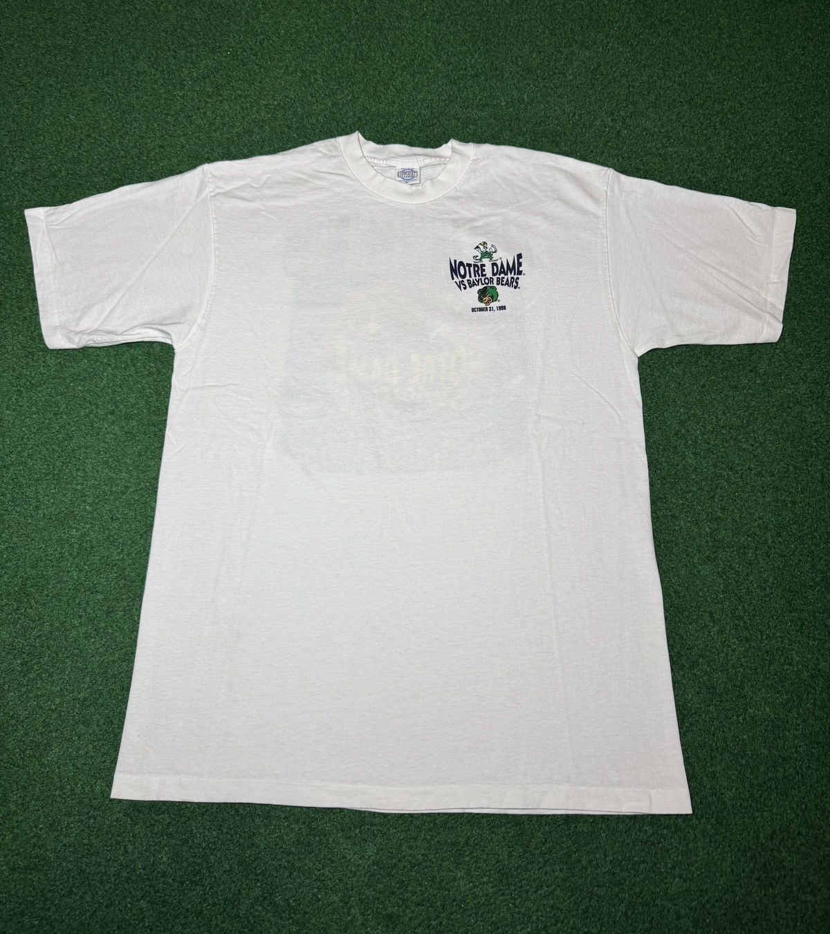 Vintage Vtg 90s Notre Dame Irish Football Halloween 1998 T Shirt Size US XL / EU 56 / 4 - 3 Thumbnail