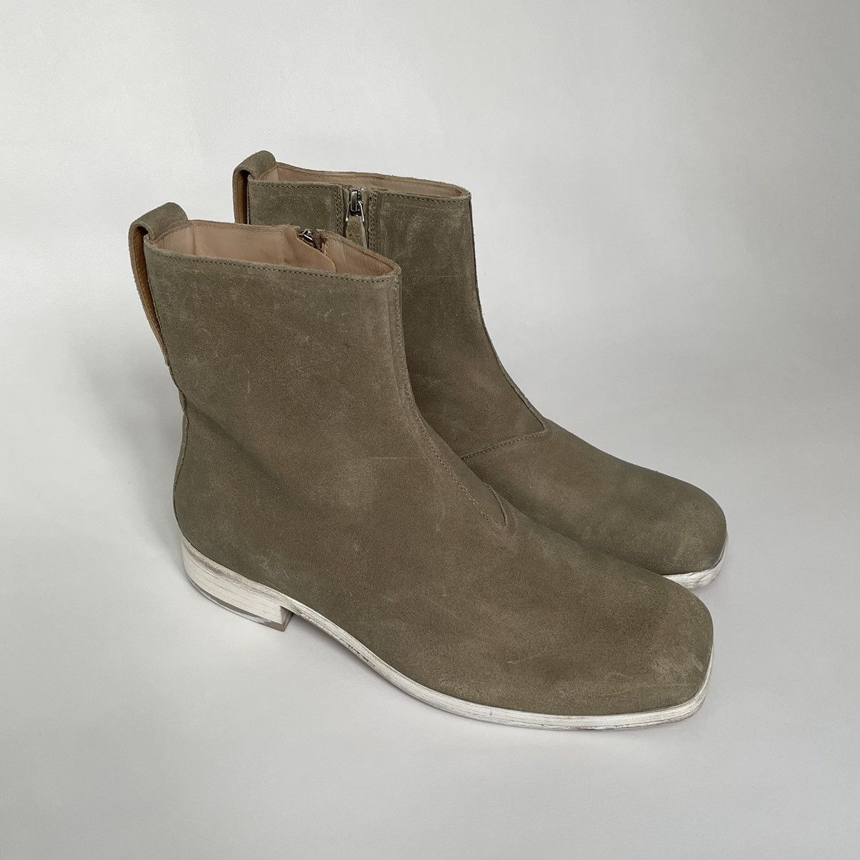 Our Legacy Waxed Suede ‘Michaelis’ Square Toe Boots Size US 9 / EU 42 - 3 Thumbnail