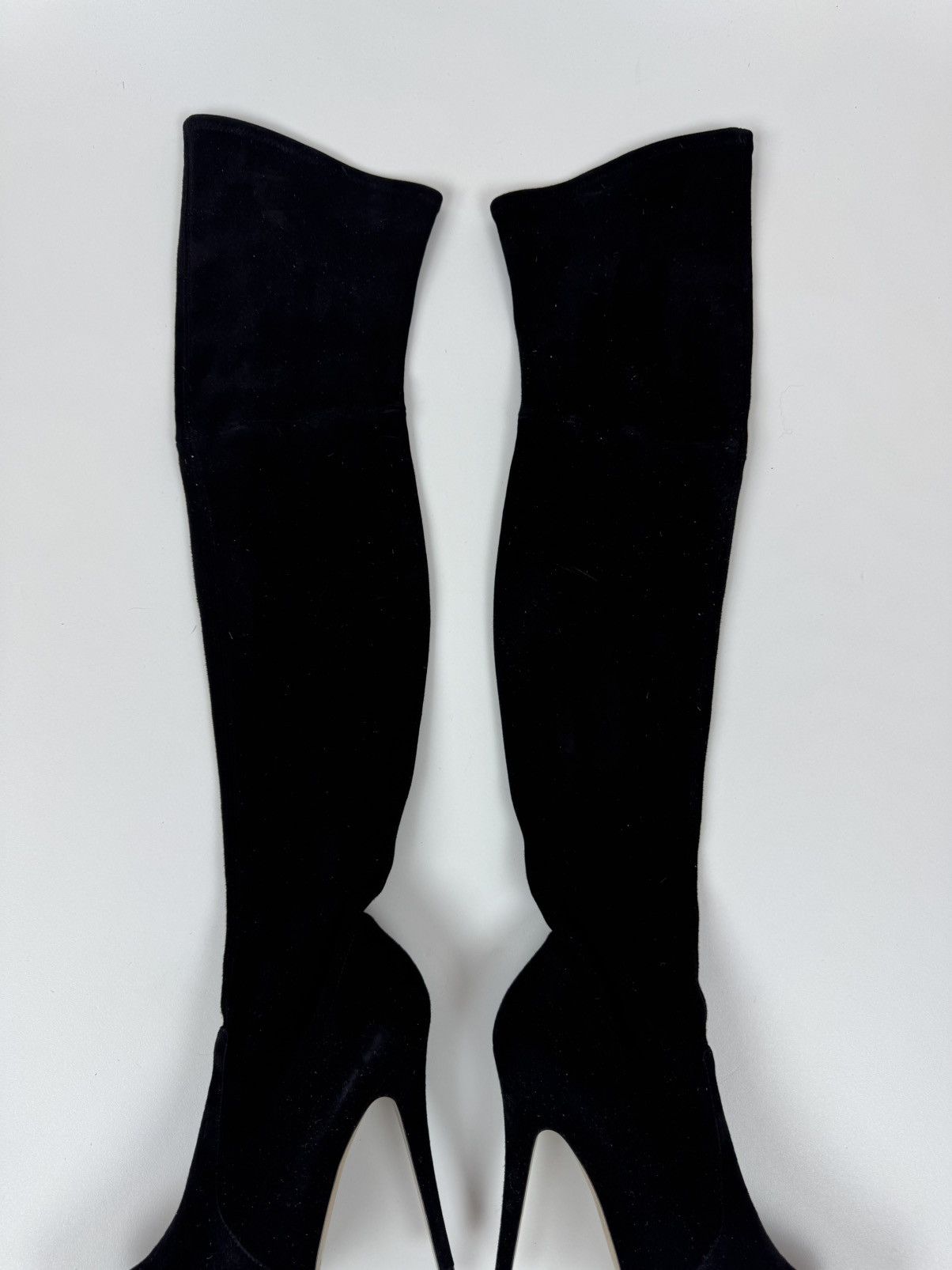 Casadei × Casedei CASADEI Suede Over The Knee Boots Stiletto Heels Avant Garde Size US 10 / IT 40 - 5 Thumbnail
