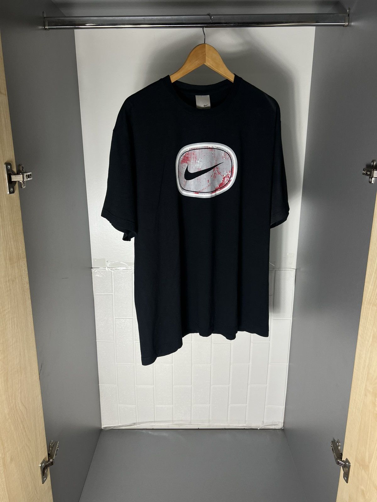Nike VINTAGE NIKE BIG LOGO SWOOSH RETRO T-SHIRT DRILL Y2K 90s USA Size US XL / EU 56 / 4 - 2 Thumbnail