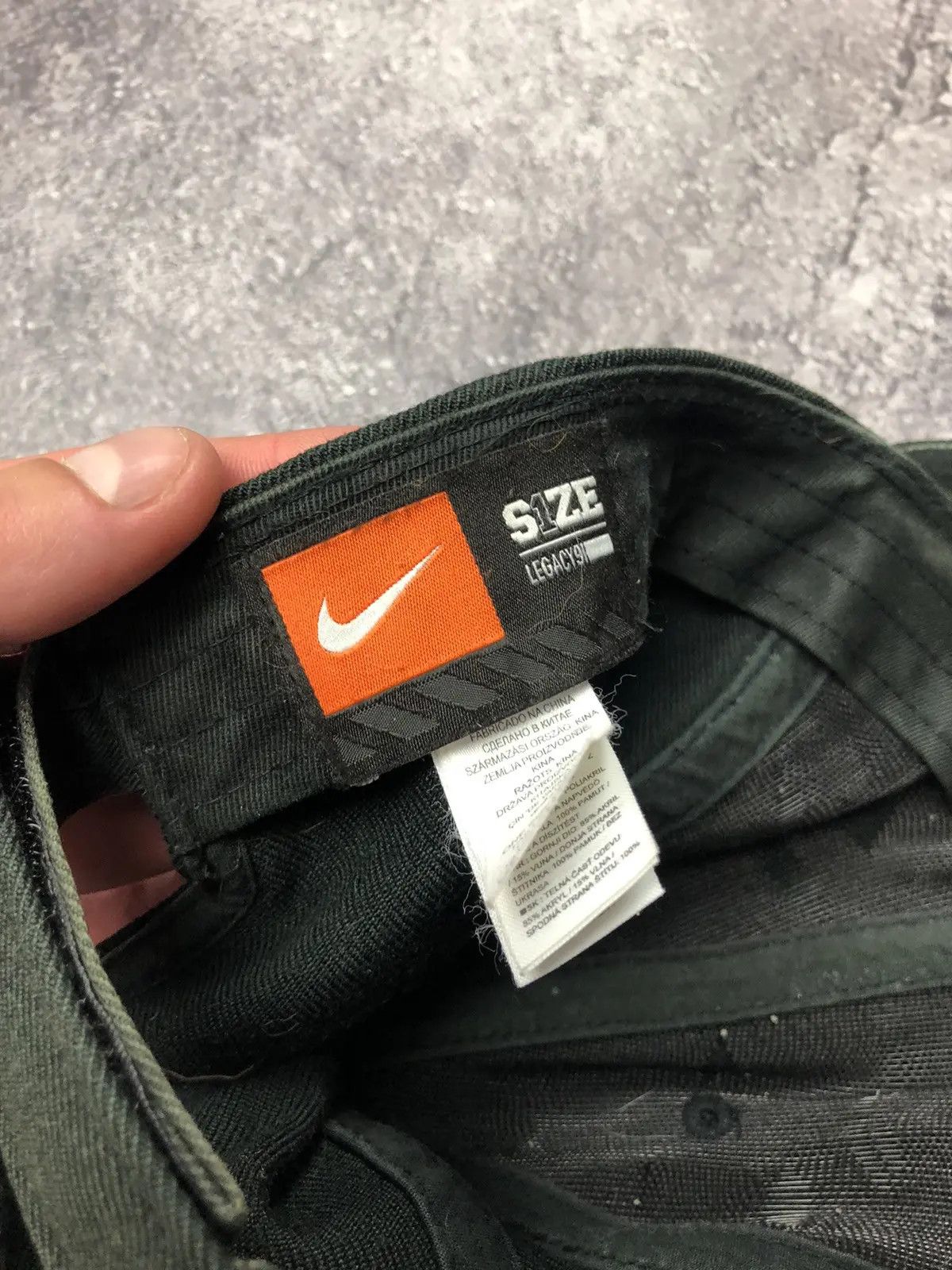Nike NIKE Big Swoosh Stripped Logo Streetwear Navy Green Cap Size ONE SIZE - 6 Thumbnail