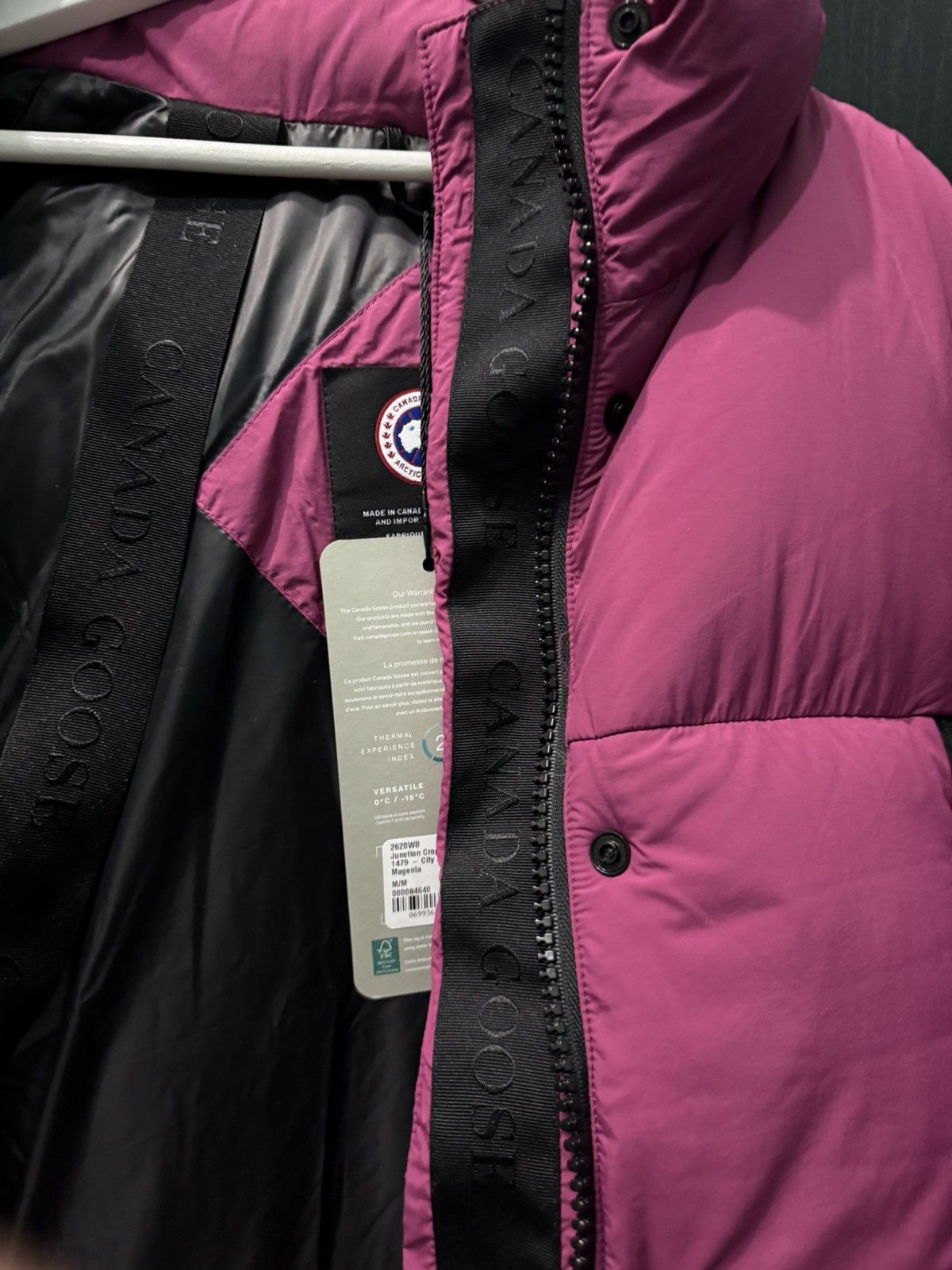 Canada Goose Canada Goose Junction Cropped Puffer Magenta Medium NEW Size M / US 6-8 / IT 42-44 - 7 Thumbnail