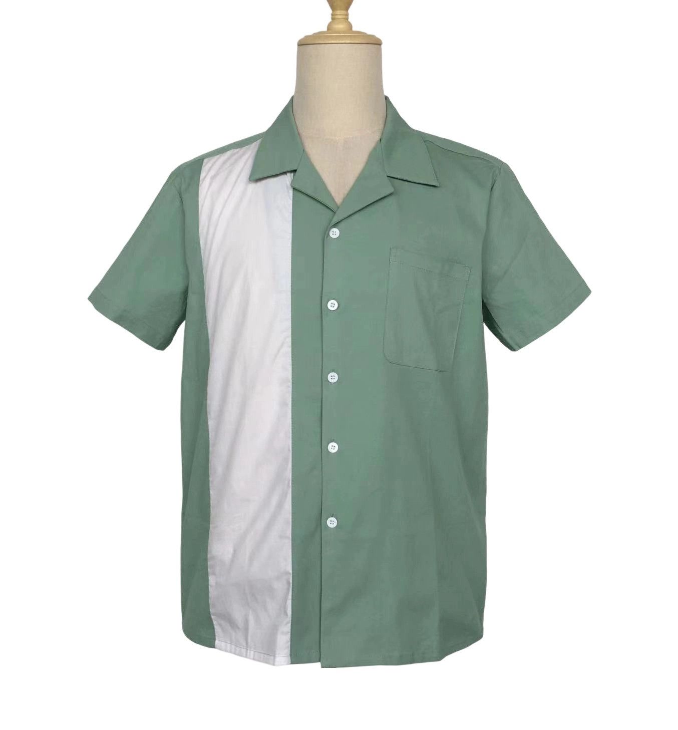Other Vintage Casual Shirts Short Sleeve Cotton Mint-green Size US XL / EU 56 / 4 - 1 Thumbnail