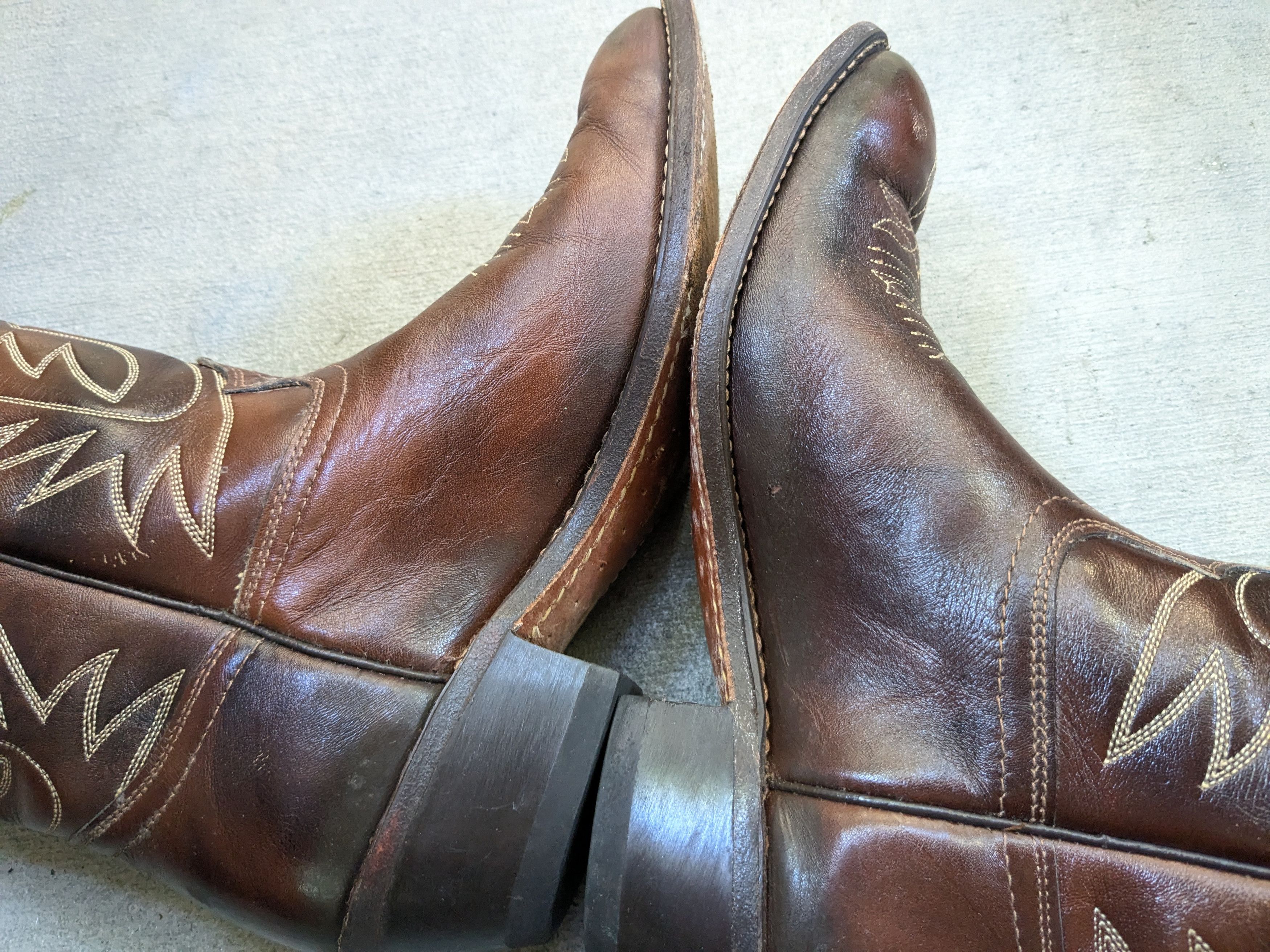 Sears Vintage Sears Cowboy Boots 10 D Brown Leather USA Size US 10 / EU 43 - 9 Thumbnail