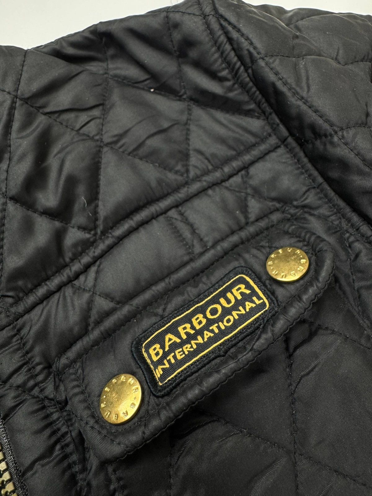 Barbour Barbour International Quilted Jacket Black Belted Size XS / US 0-2 / IT 36-38 - 3 Thumbnail